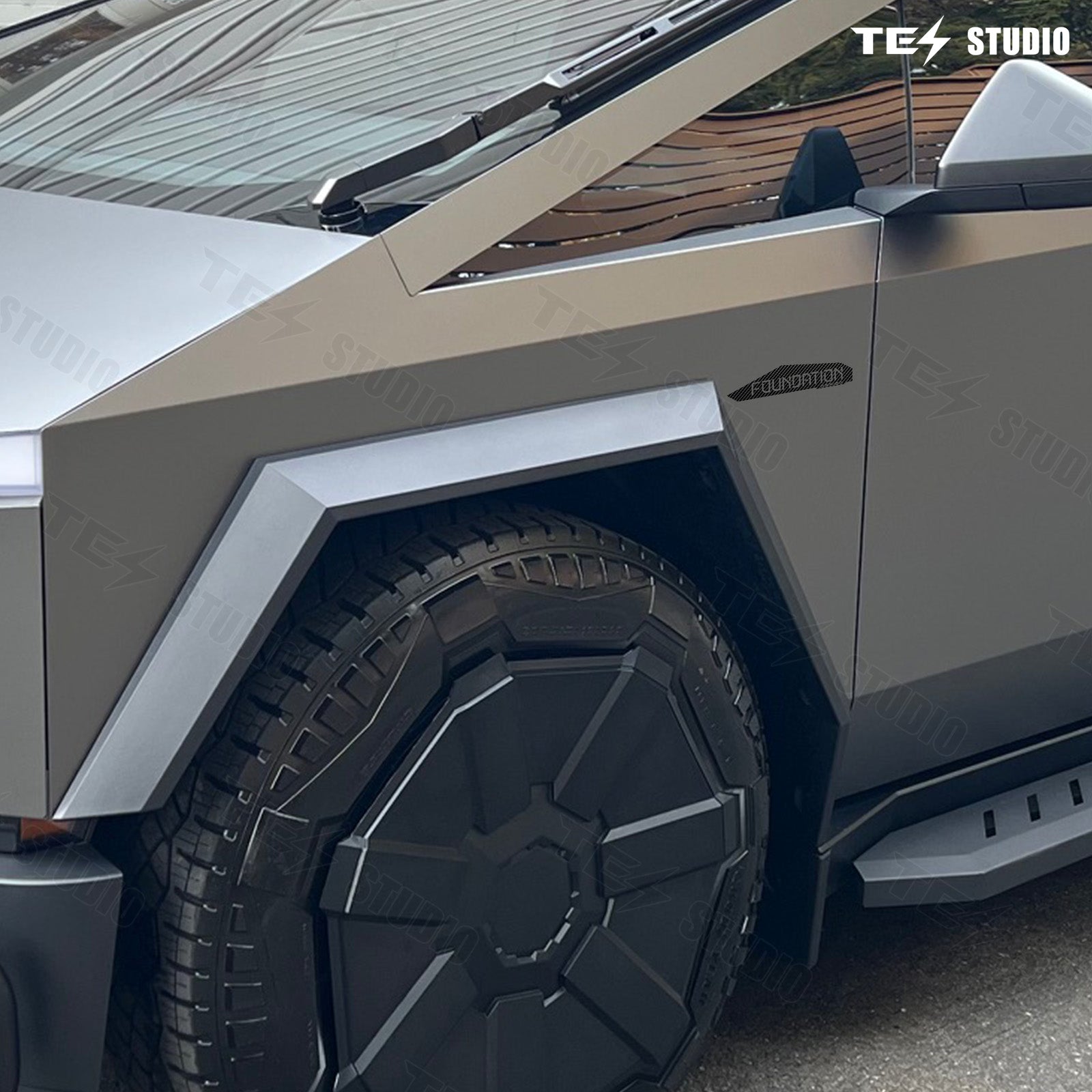 Tesla Cybertruck Foundation Series Fender Tailgate Decal Tesla Stickers Sides Vinyl Tesla Decal Sticker Tesstudio?