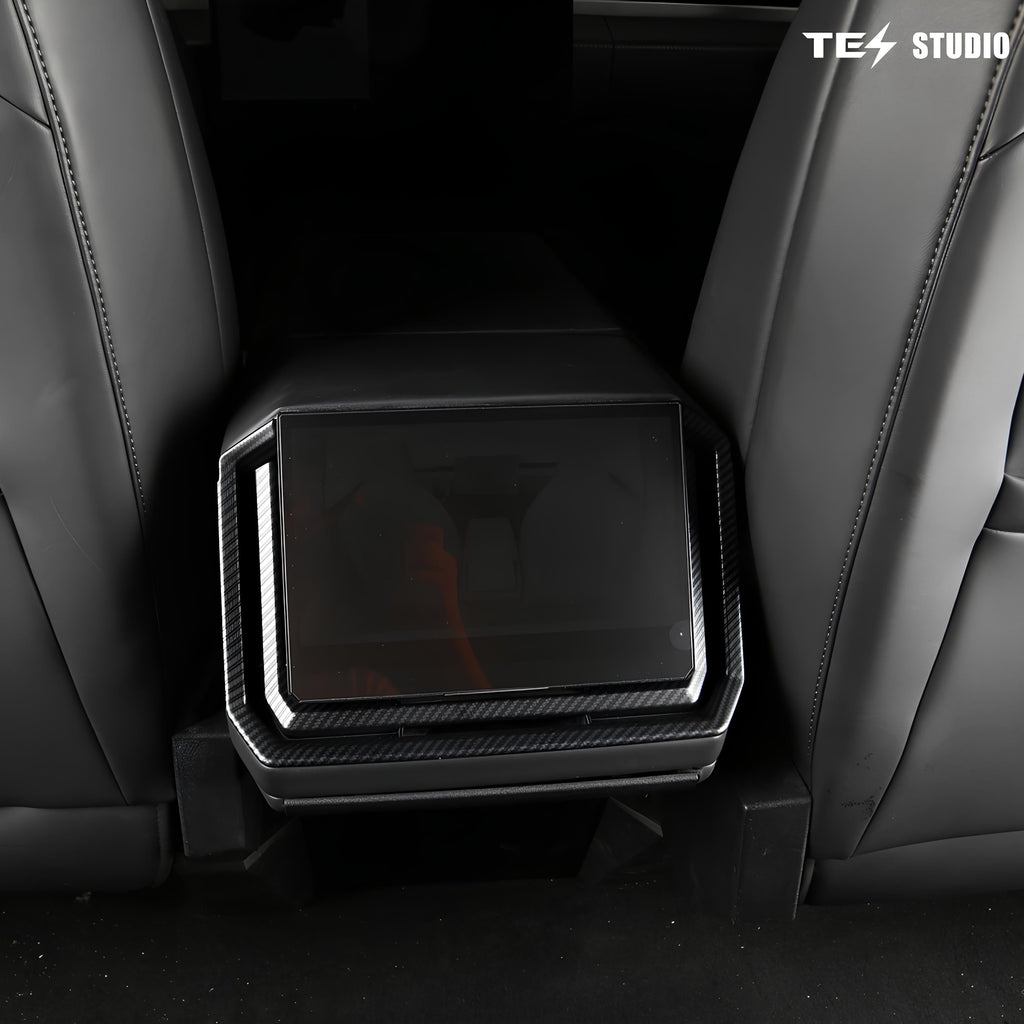 Tesla Cybertruck Interior Accessories Real Carbon Fiber Rear Screen Frame Cover Rear Air Vent Protective Cover Tesstudio?