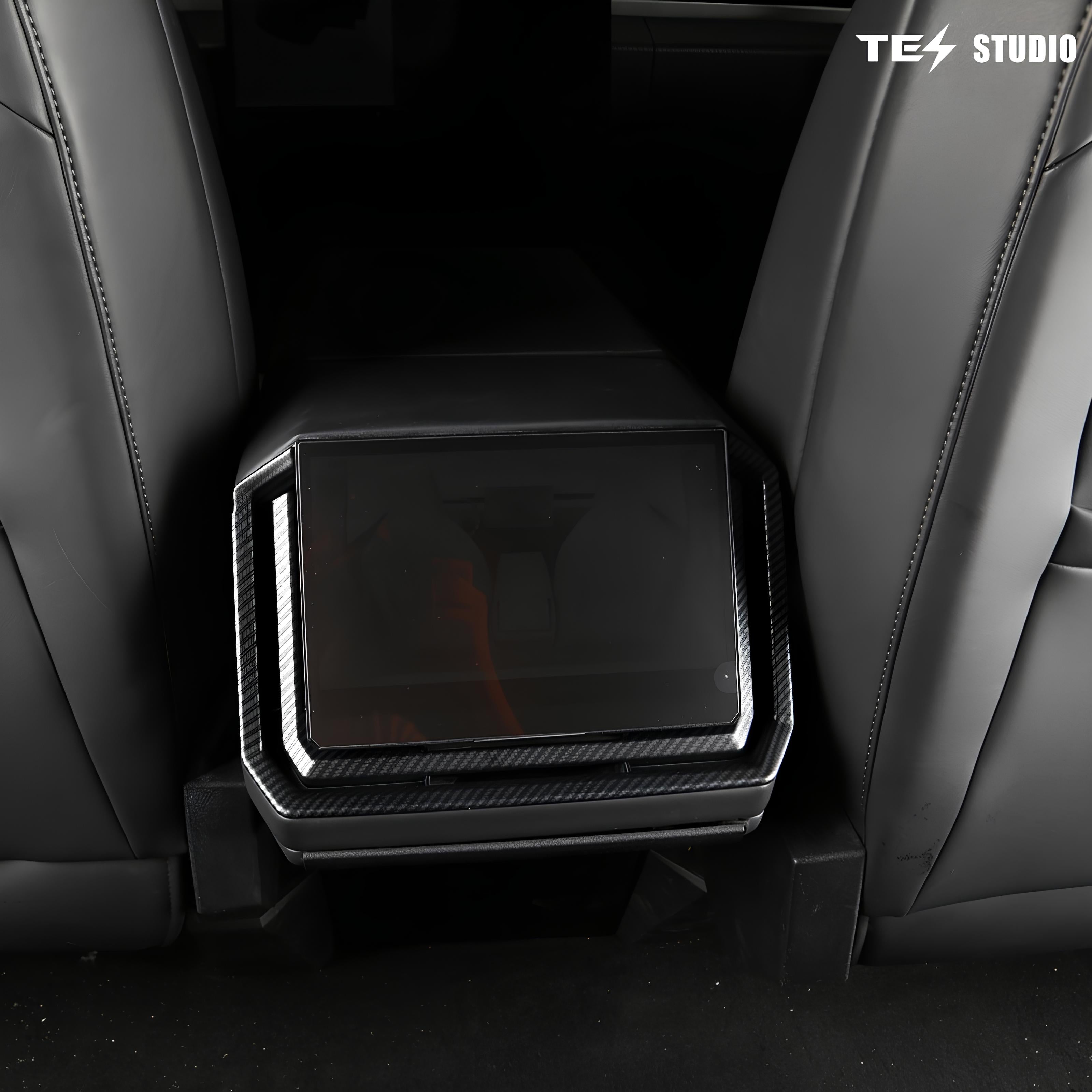 Tesla Cybertruck Interior Accessories Real Carbon Fiber Rear Screen Frame Cover Rear Air Vent Protective Cover Tesstudio?