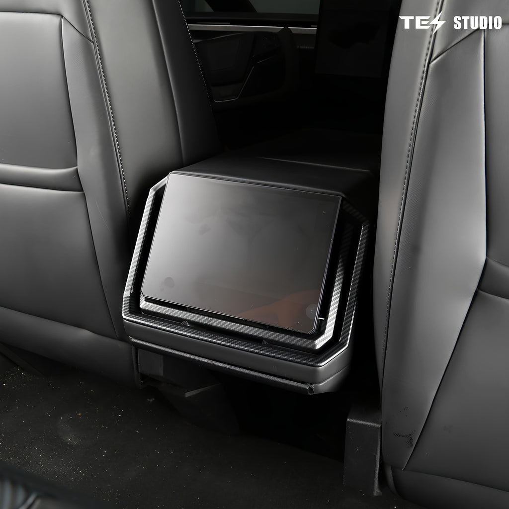 Tesla Cybertruck Interior Accessories Real Carbon Fiber Rear Screen Frame Cover Rear Air Vent Protective Cover Tesstudio?