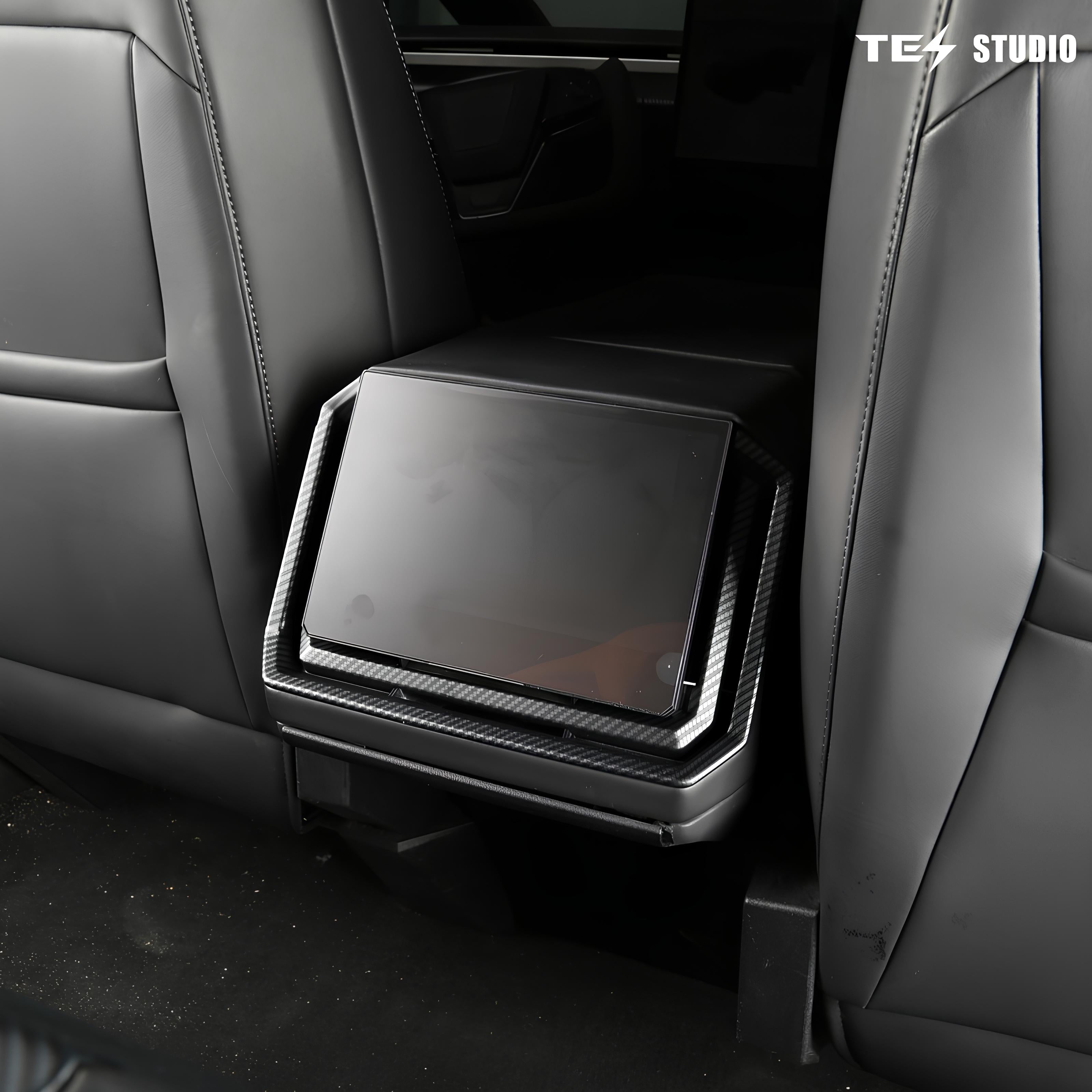 Tesla Cybertruck Interior Accessories Real Carbon Fiber Rear Screen Frame Cover Rear Air Vent Protective Cover Tesstudio?