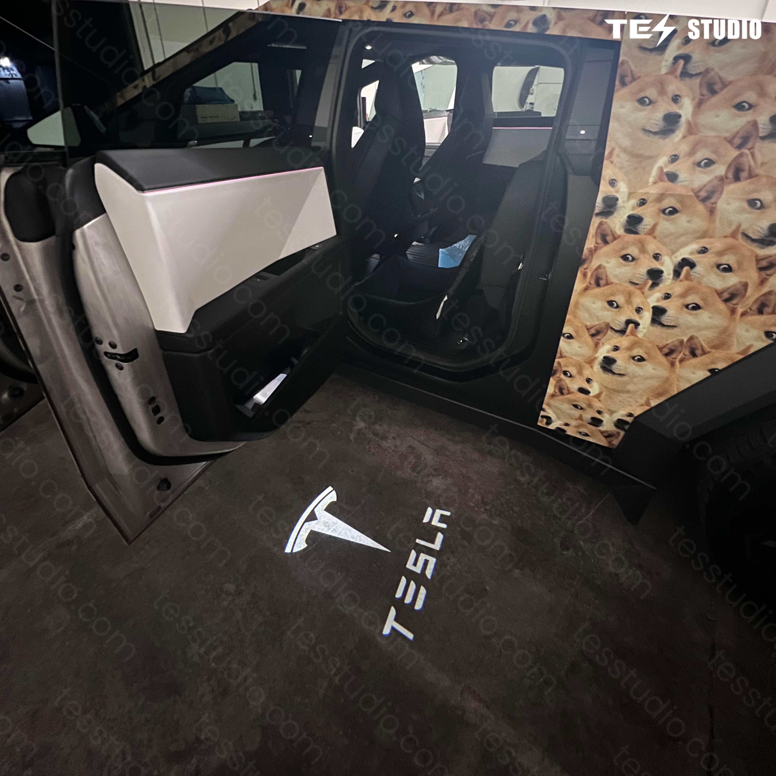 Tesla Accessories Welcome Puddle Lights Cybertruck Projector Door Step Light Interior Lights Bulbs Tesstudio?