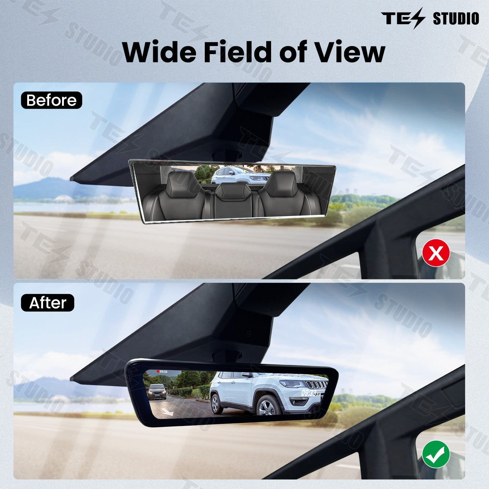 Tesla Cybertruck Streaming Rearview Mirror S8 Front And Rear Dual Recording Digital Interior Accessories Rear View Mirror Dash Cam Tesstudio?