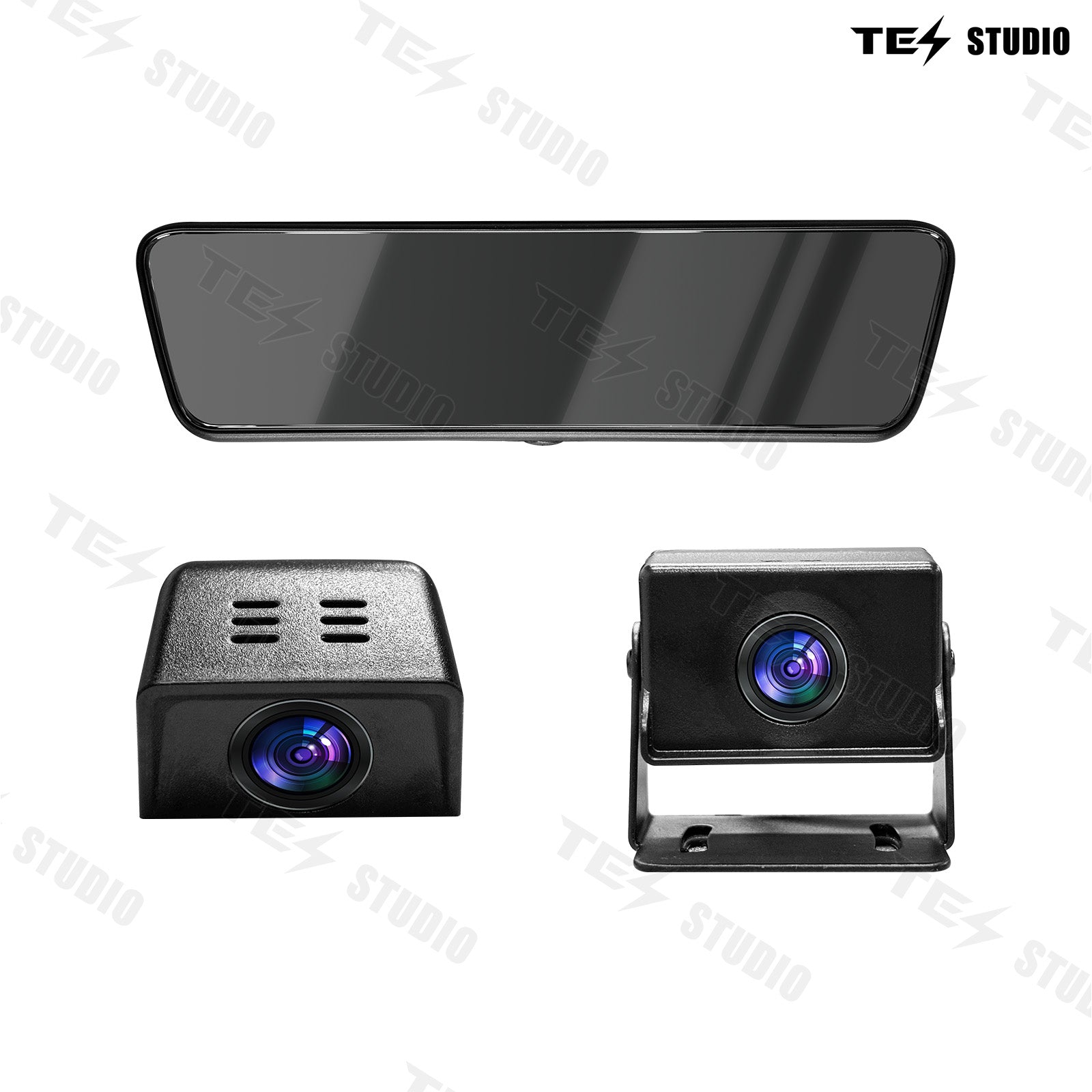 Tesla Cybertruck Streaming Rearview Mirror S8 Front And Rear Dual Recording Digital Interior Accessories Rear View Mirror Dash Cam Tesstudio?