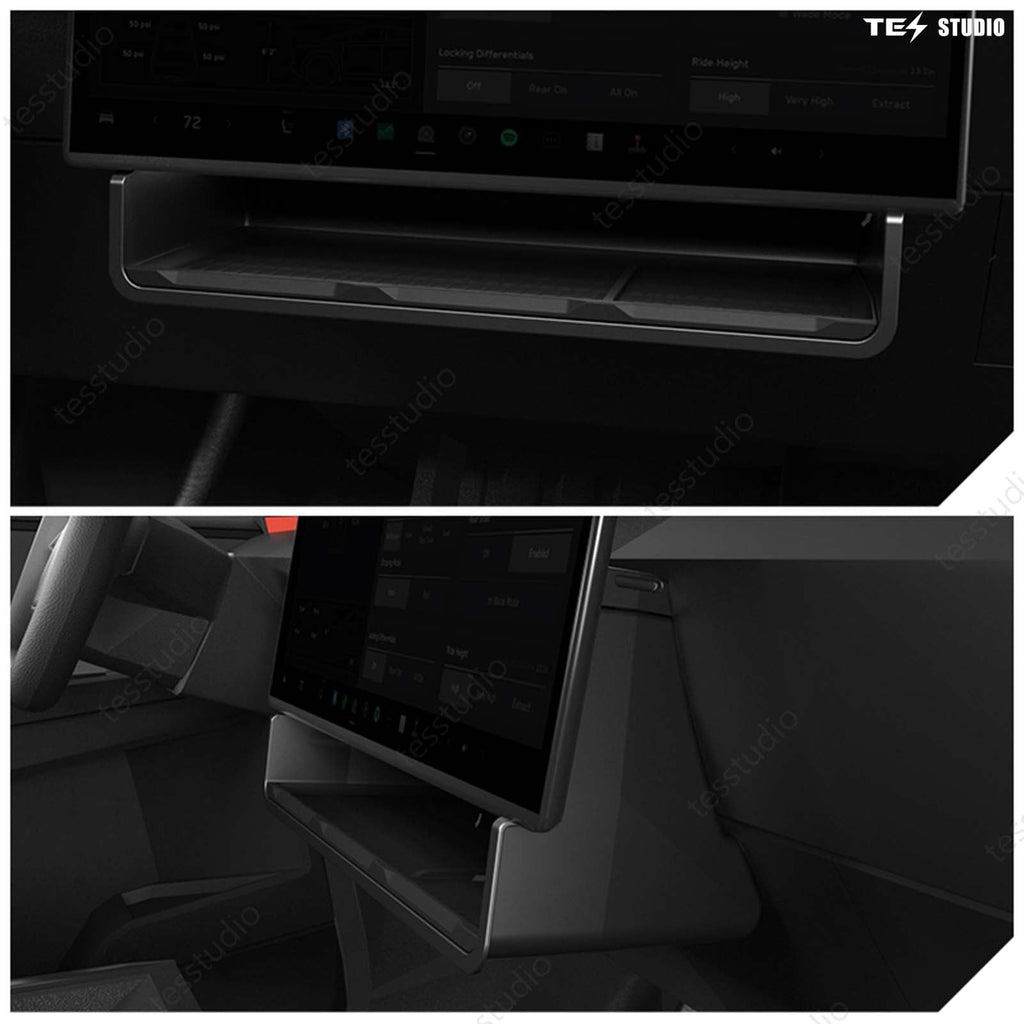 Tesla Cybertruck Under Screen Storage Organizer Storage Boxes Under Center Display Hidden Shelf Tray Cybertruck Underseat Storage Bin Tesstudio?