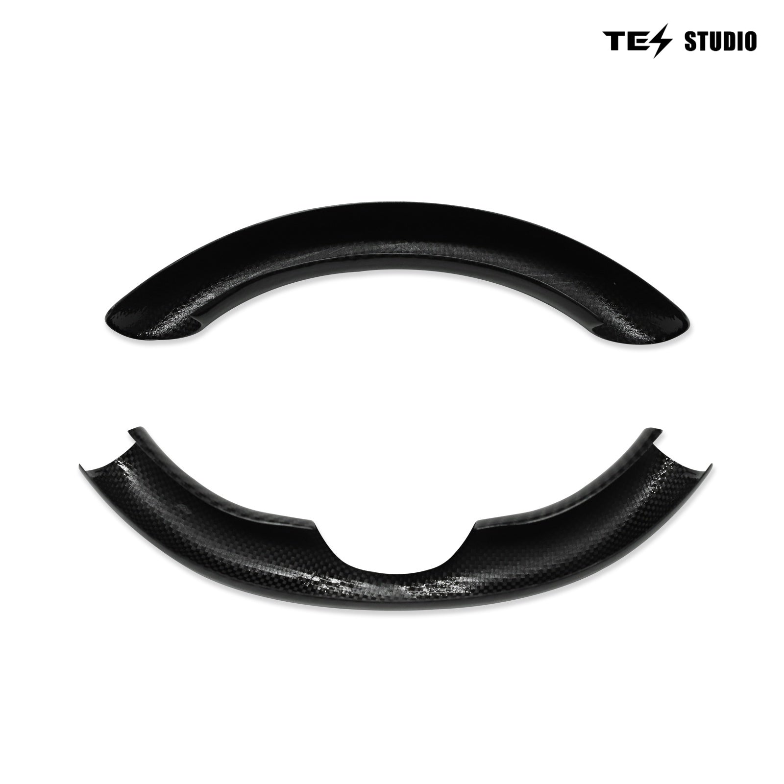 Tesla Model 3/Y Steering Wheel Covers Model 3/Y Upper/Lower Parts Steering Wheel Accessories Tesstudio? (2pcs )