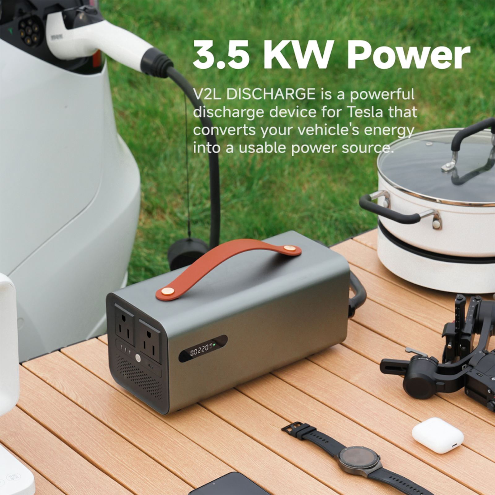 Tesla Power Station V2L Tesla Power Discharge Device 3.5 KW Tesla Exterior Accessories Tesstudio?