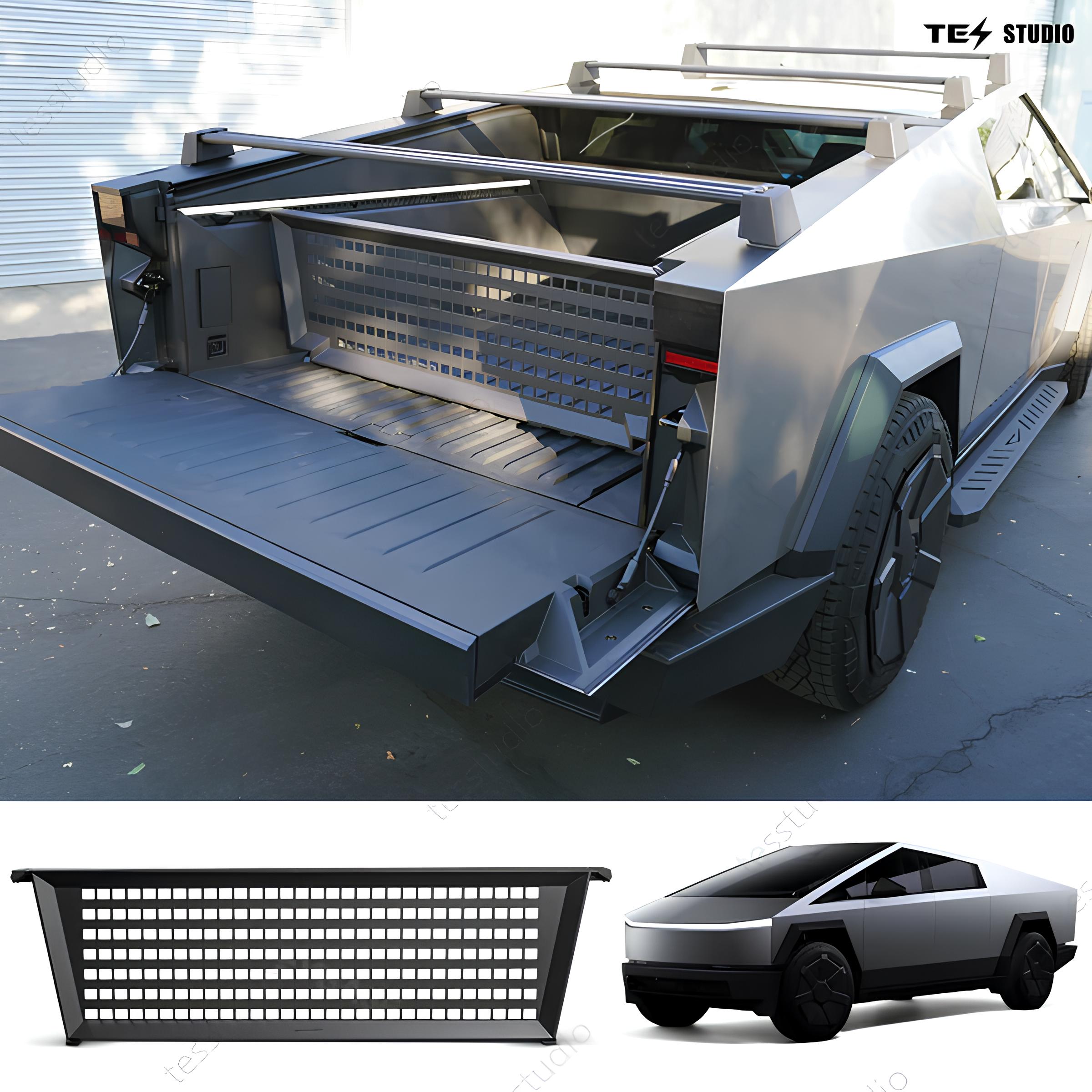 Tesla Cybertruck Vault Cargo Divider Truck Accessories Molle Trunk Bed Divider Tesstudio?