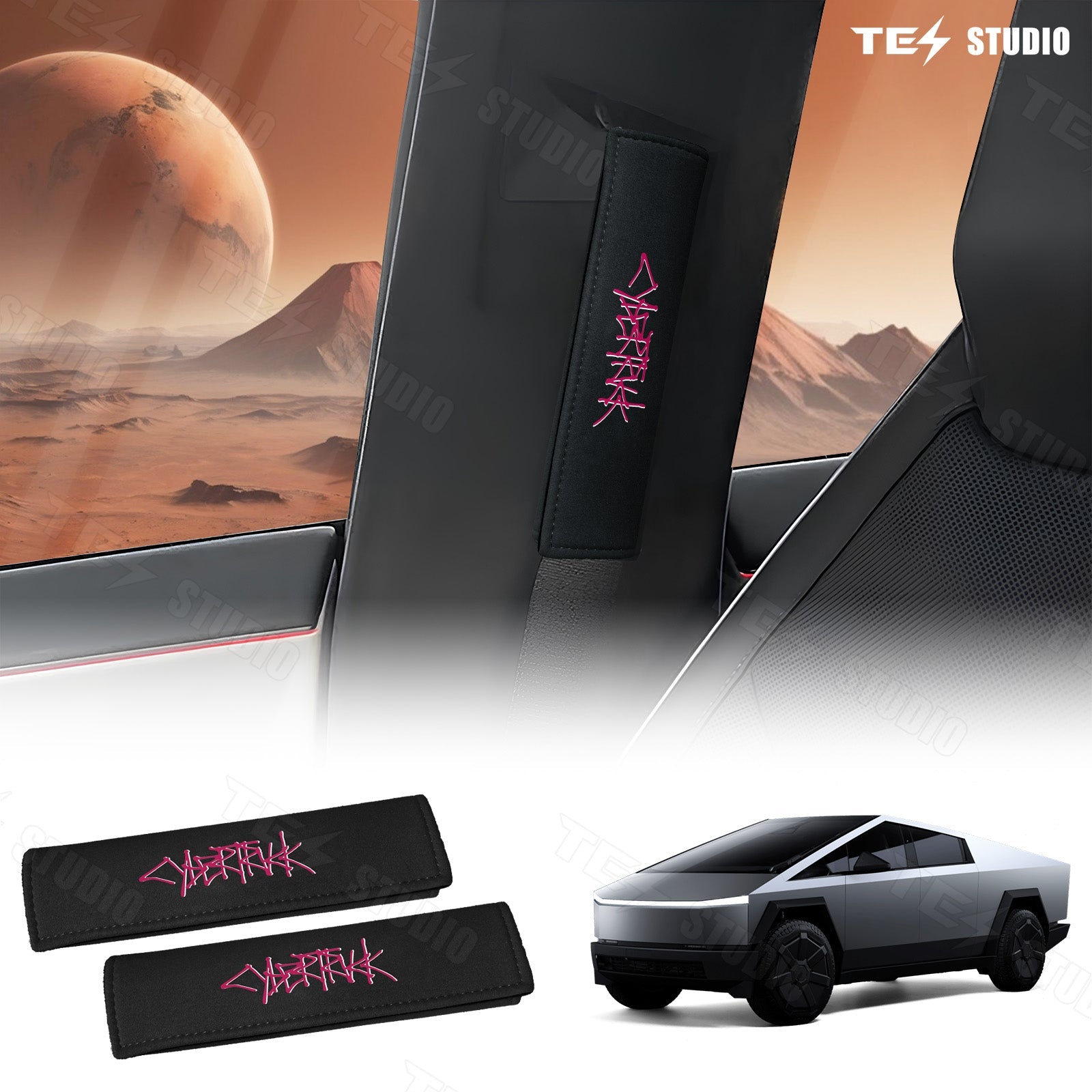 Tesla Accessories Cybertruck Seat Belt Cushion Cover Cybertruck Seat Belt Pads Comfort Shoulder Neck Protector Cybertruck  Accessories Tesstudio?