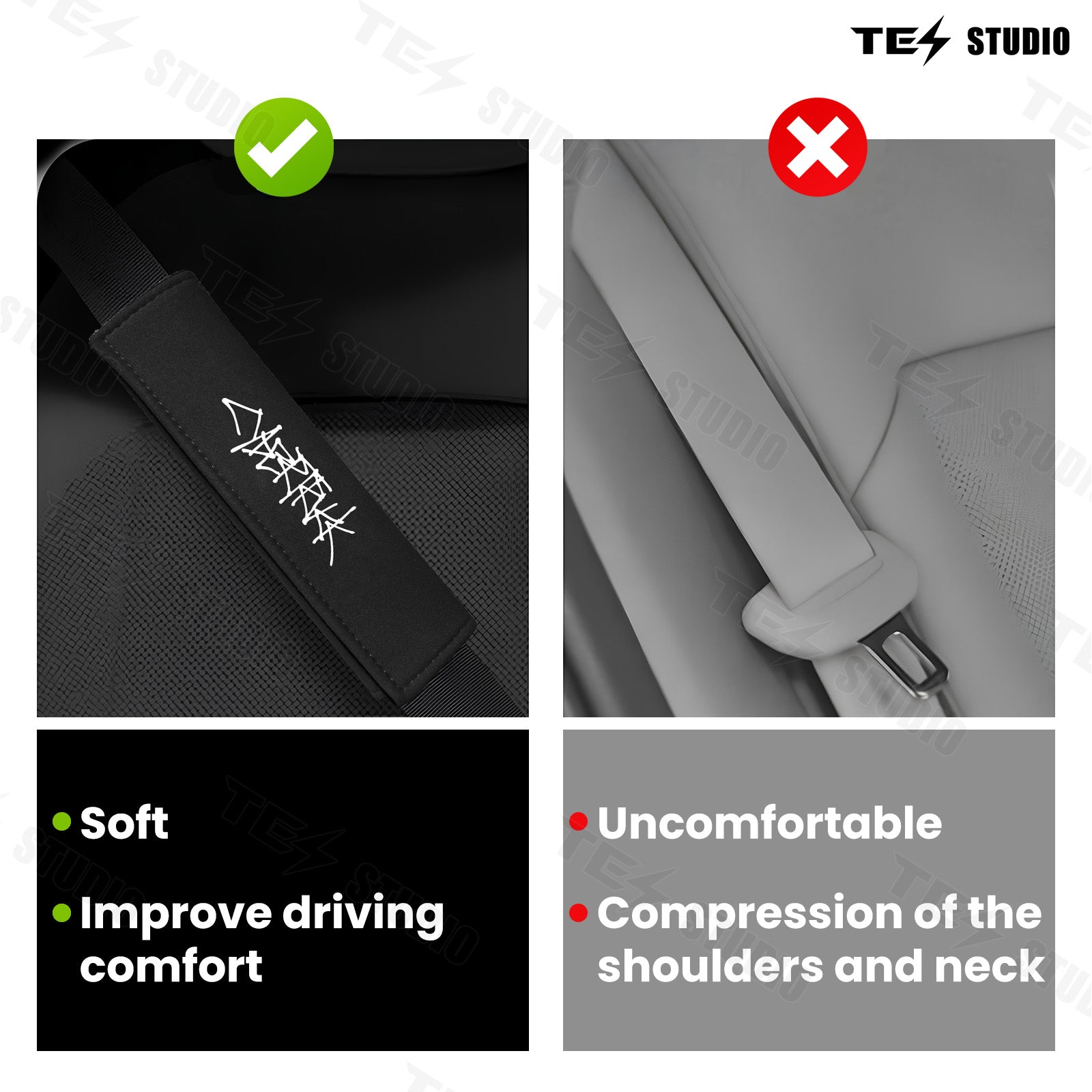 Tesla Accessories Cybertruck Seat Belt Cushion Cover Cybertruck Seat Belt Pads Comfort Shoulder Neck Protector Cybertruck  Accessories Tesstudio?