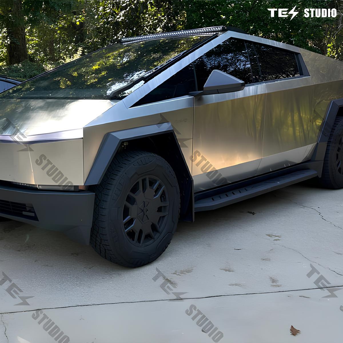 Tesla Cybertruck Exterior Accessories Running Boards Side Steps  Exterior Brackets Nerf Bars Truck Steps Tesstudio?