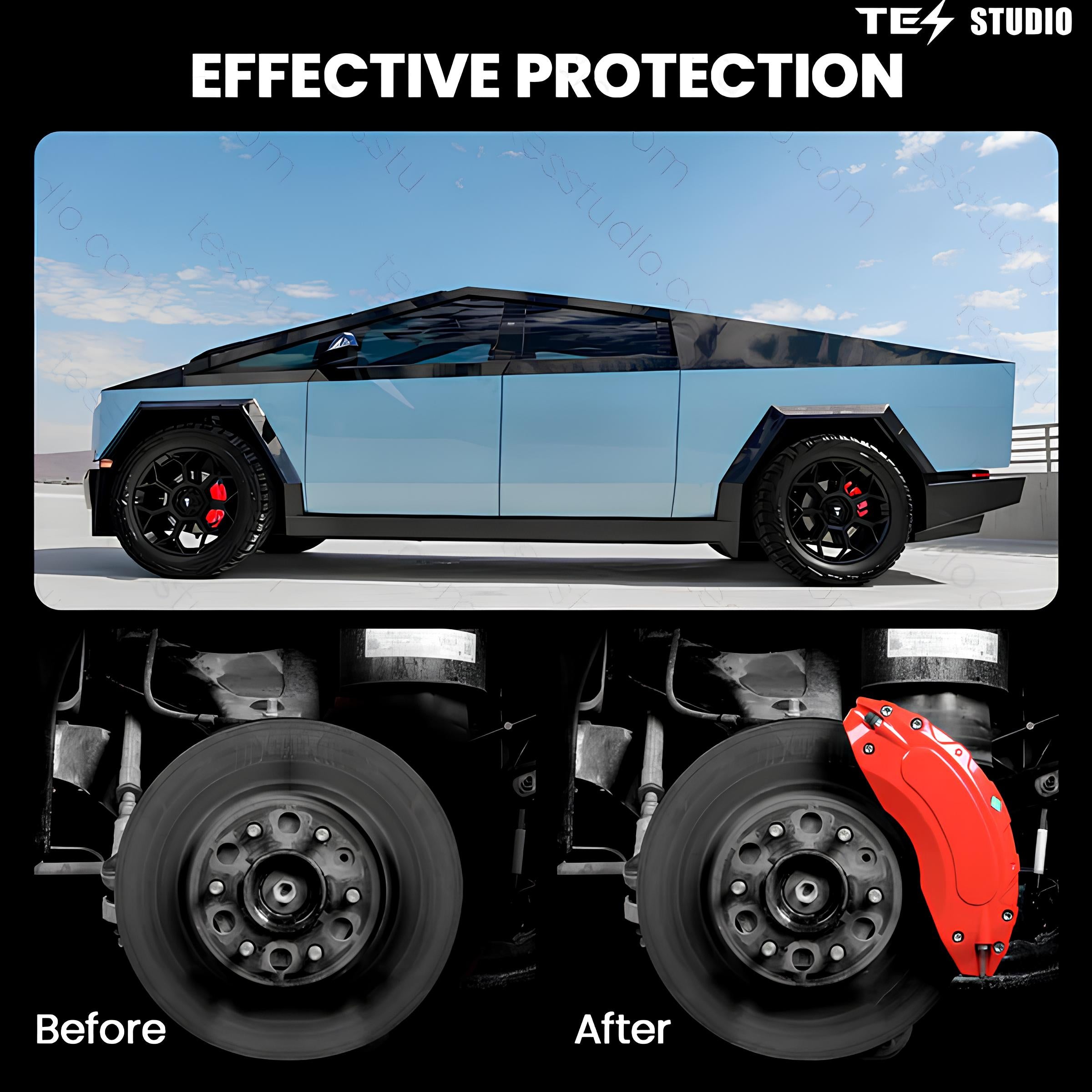 Tesla Cybertruck Brake Caliper Cover Red Yellow Cybertruck Wheel Caliper Covers Tesstudio?