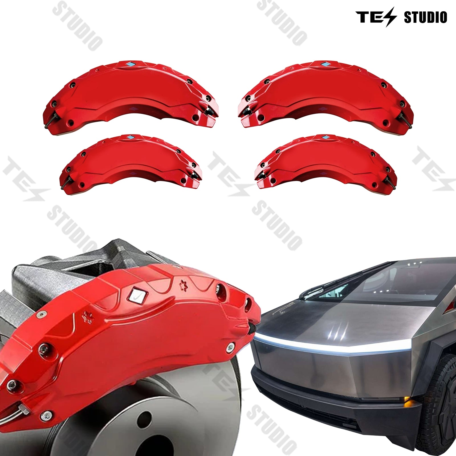Tesla Cybertruck Brake Caliper Cover Red Yellow Cybertruck Wheel Caliper Covers Tesstudio?