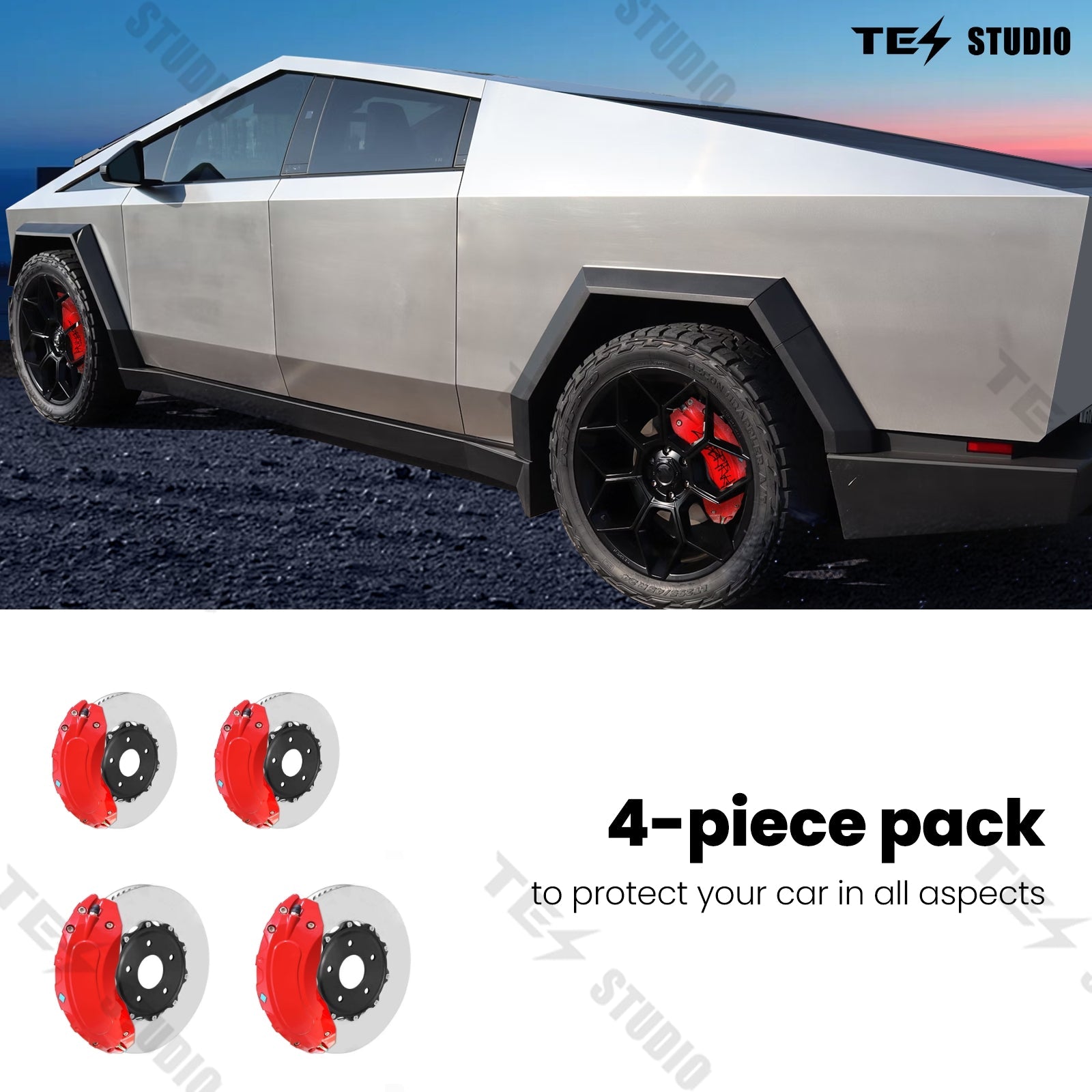 Tesla Cybertruck Brake Caliper Cover Red Yellow Cybertruck Wheel Caliper Covers Tesstudio?
