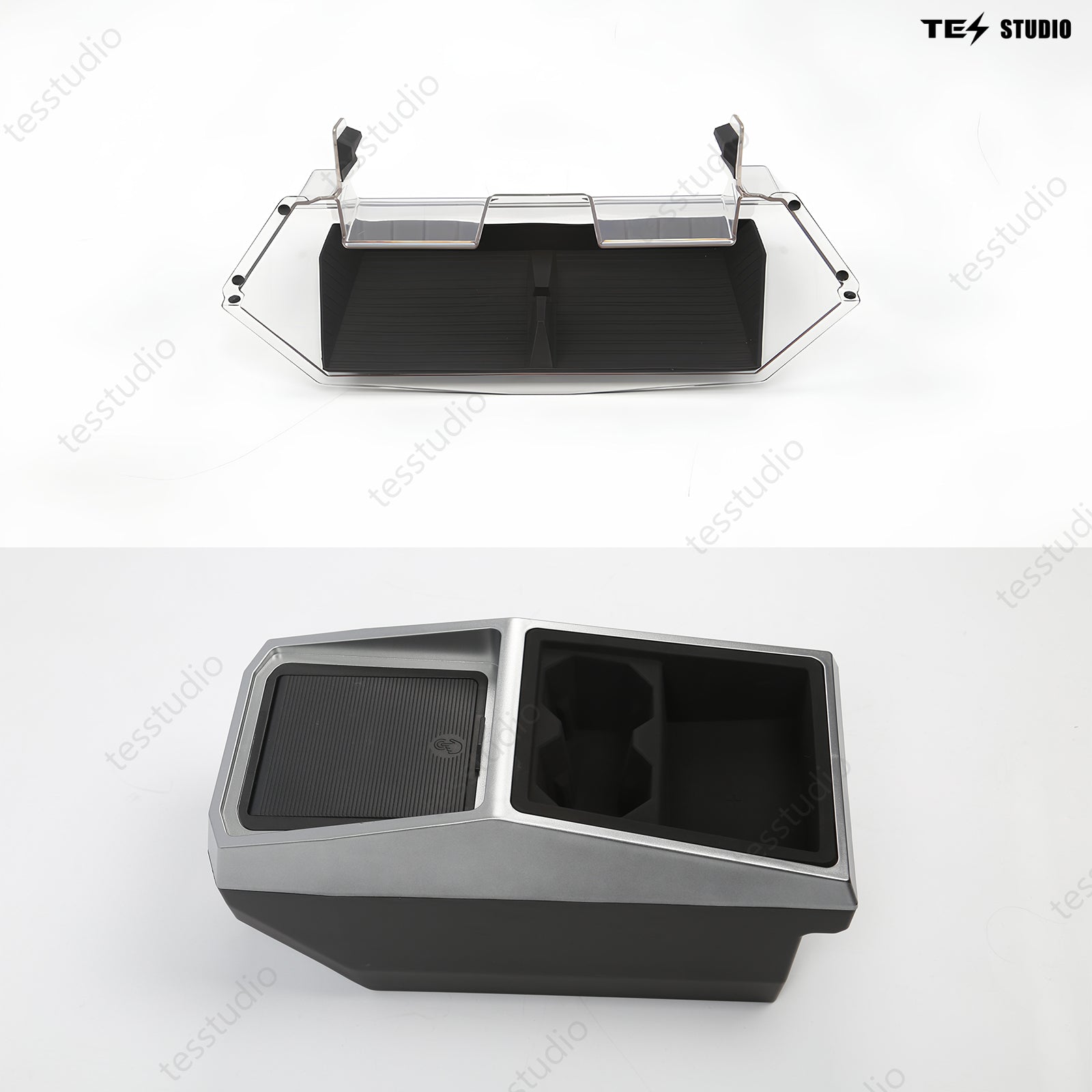 Tesla Cybertruck Hideable Under Screen Storage Box Tesstudio?-Type A