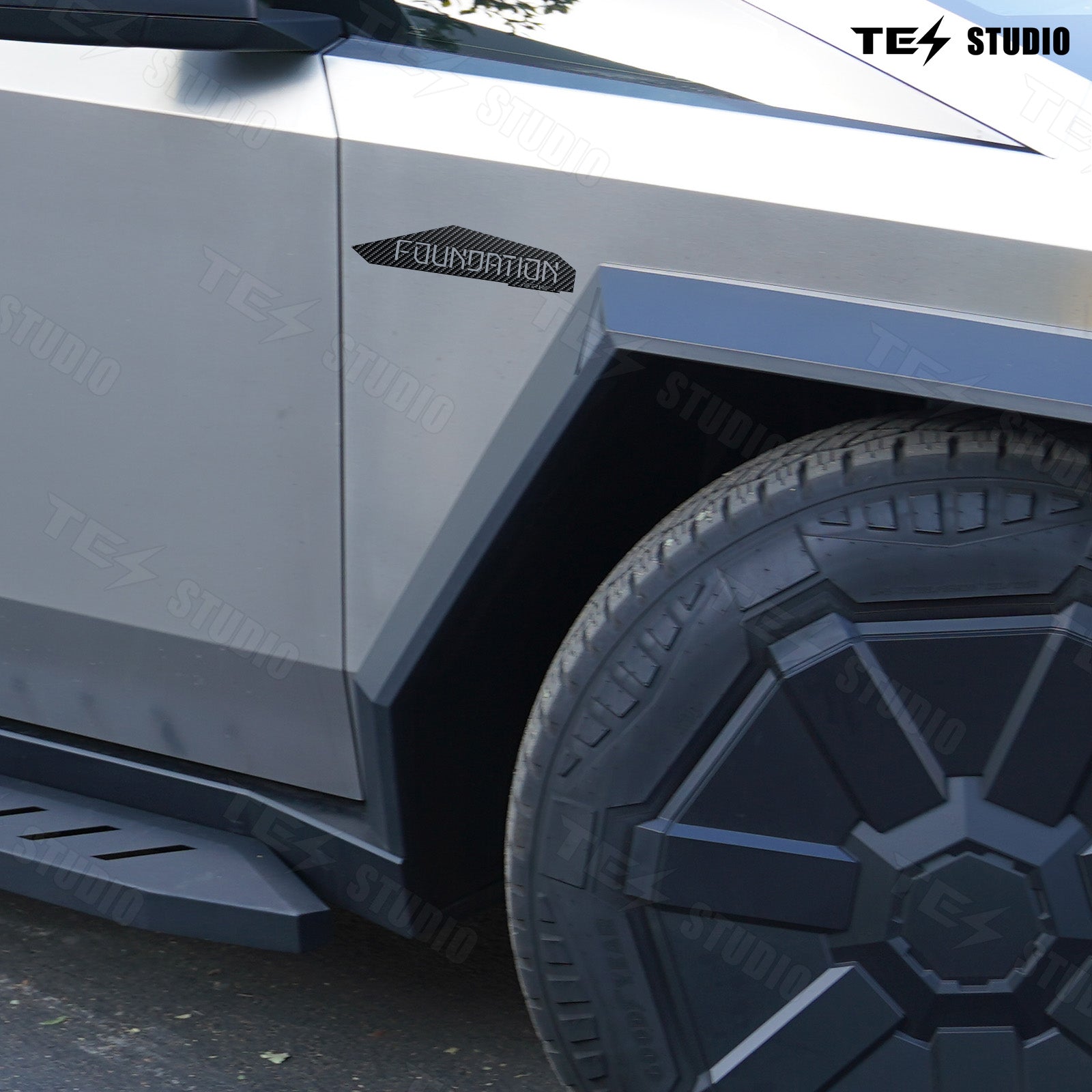 Tesla Cybertruck Foundation Series Fender Tailgate Decal Tesla Stickers Sides Vinyl Tesla Decal Sticker Tesstudio?