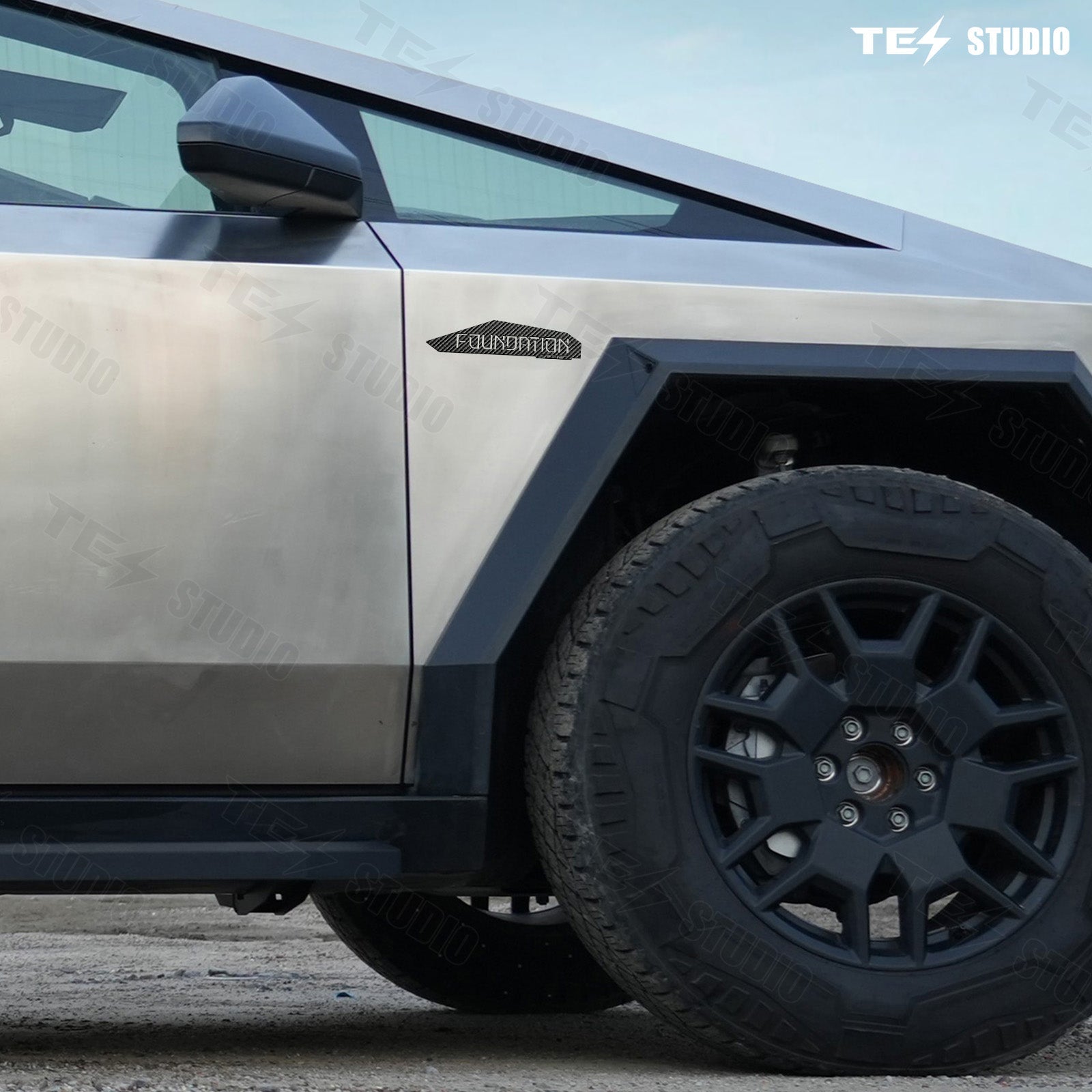 Tesla Cybertruck Foundation Series Fender Tailgate Decal Tesla Stickers Sides Vinyl Tesla Decal Sticker Tesstudio?