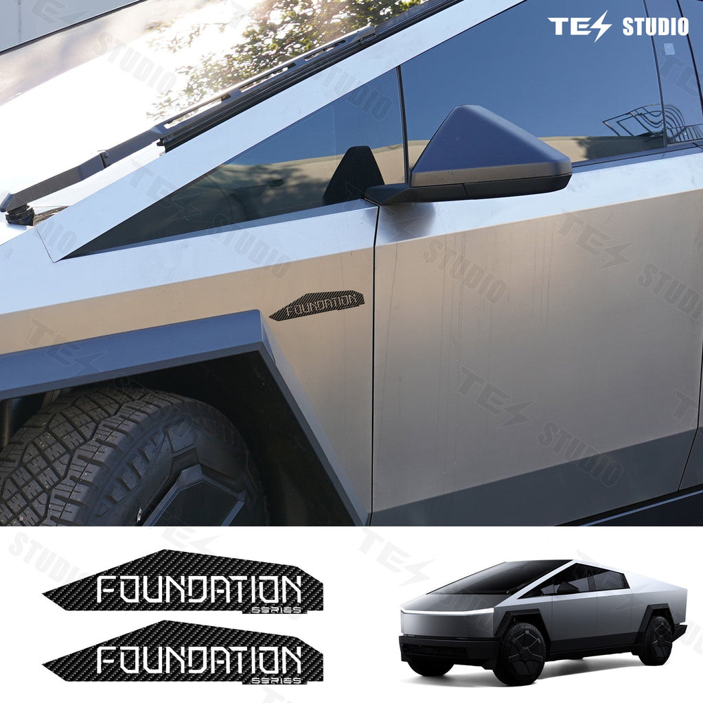 Tesla Cybertruck Foundation Series Fender Tailgate Decal Tesla Stickers Sides Vinyl Tesla Decal Sticker Tesstudio?