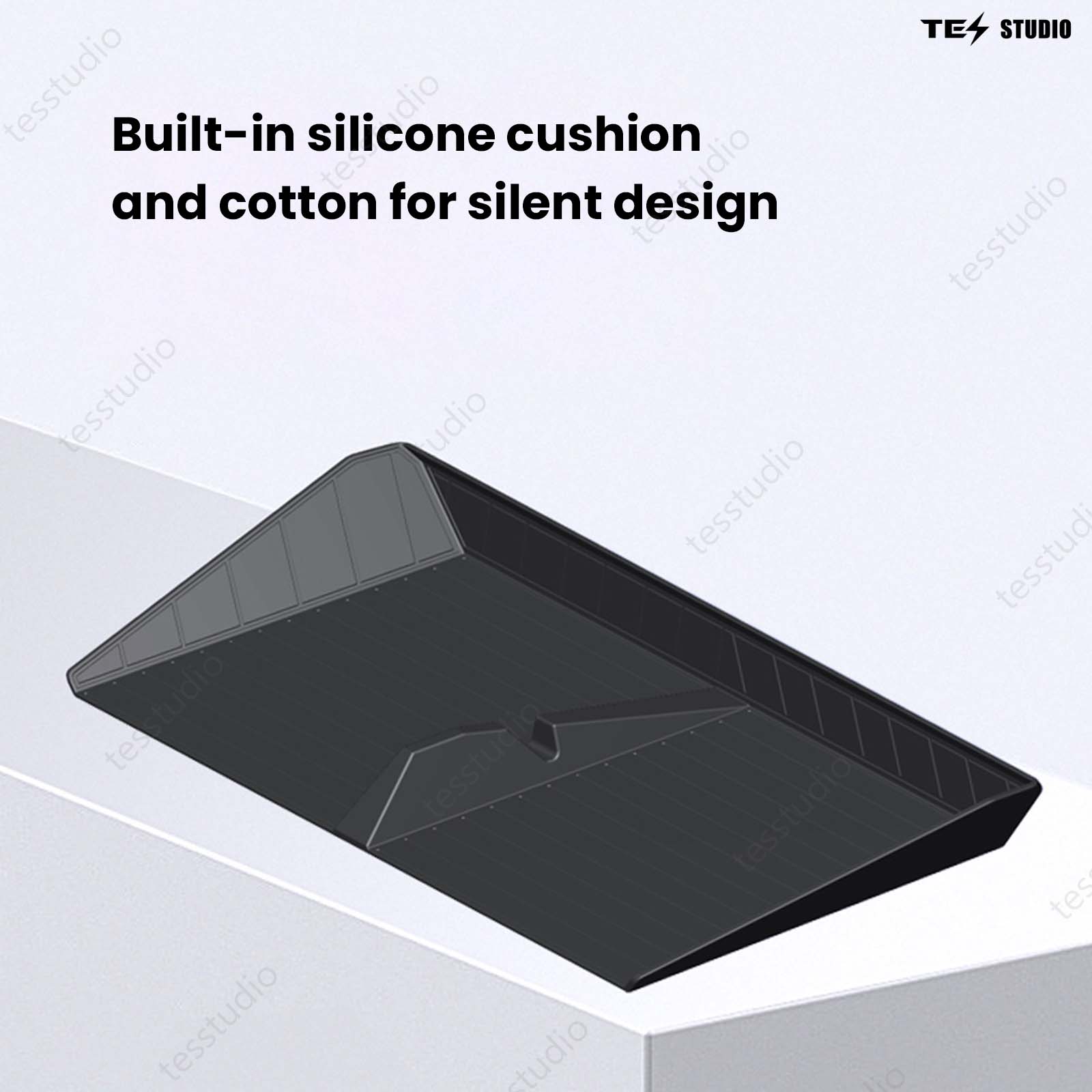Tesla Cybertruck Interior Accessories Hideable Under Screen Storage Box with Center Console Organizer Tray Tesstudio?