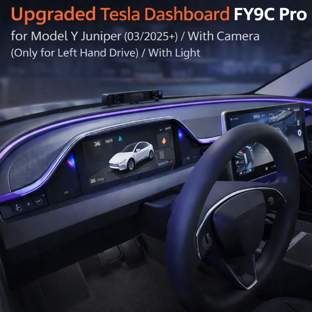 Tesla Dashboard FY9C Pro for Model Y Juniper (032025+) ¨C With Camera & Ambient Light (Left Hand Drive Only) - Tesstudio