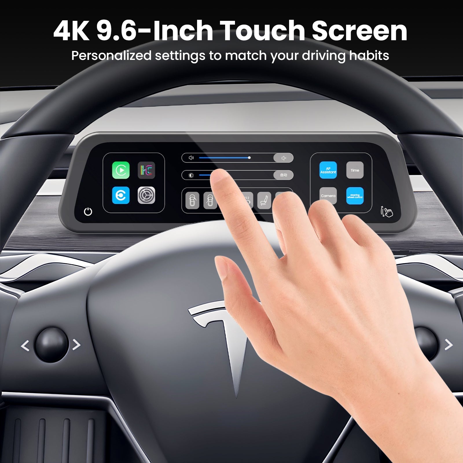 Tesla Model 3/Y F96C CarPlay Screen Dashboard Touchscreen Display Model Y Instrument Cluster Tesstudio?
