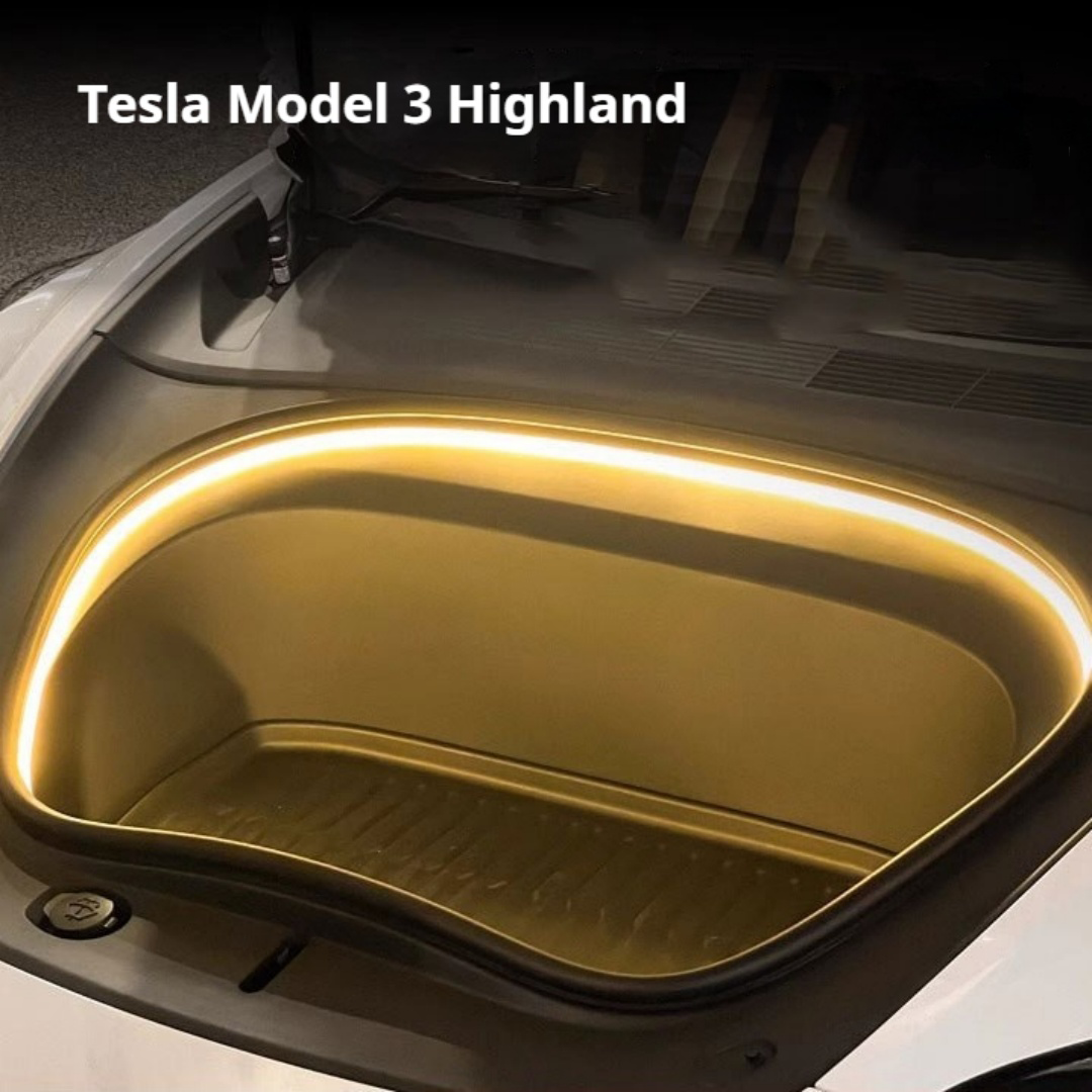 Tesla Model 3 Highland Frunk LED Strip Lights Tesla Accessories Front Trunk Ambient Lights Tesstudio?