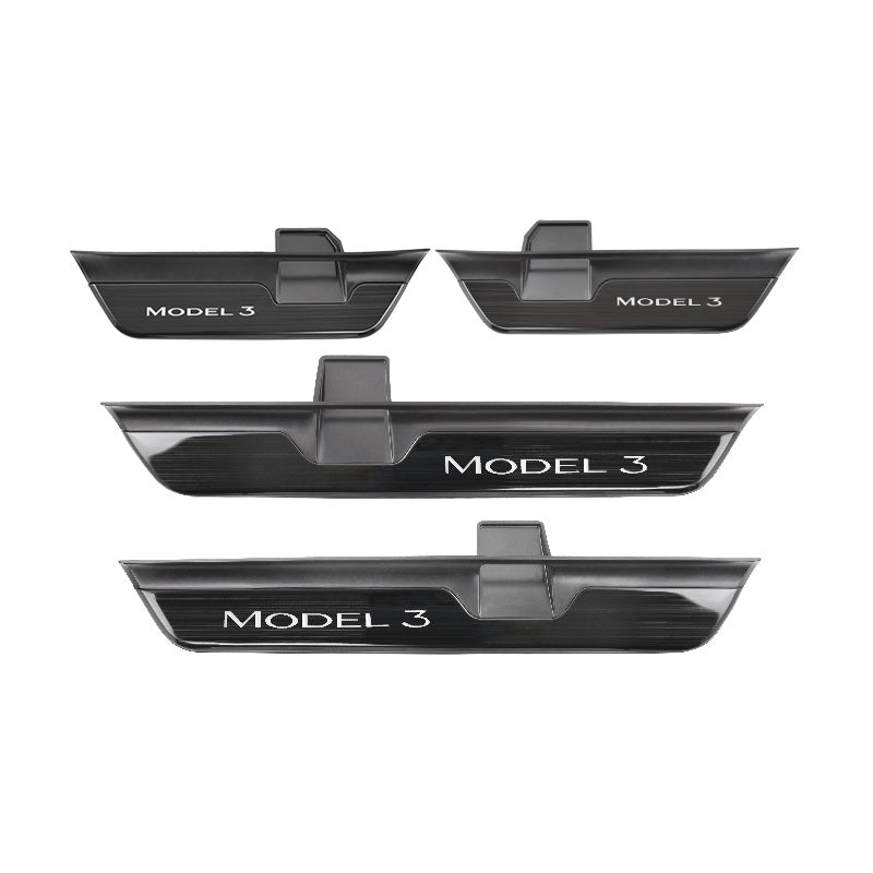 Tesla Model 3  Highland Illuminated Door Sills Led Door Sill Led Door Sill Plate Tesstudio?