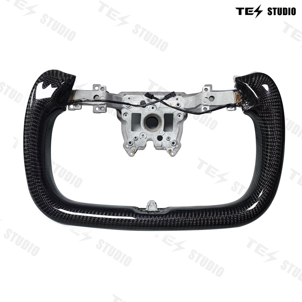 Tesla Model 3 Highland Yoke Steering Wheel Real Carbon Fiber Steering Wheel Tesstudio