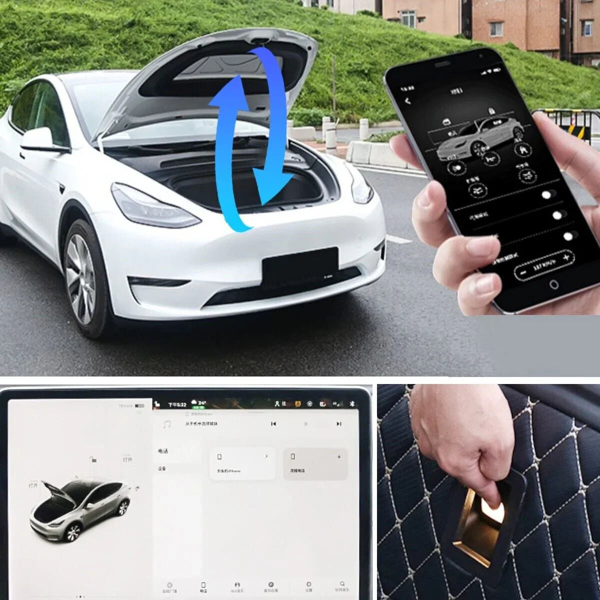 Tesla Model Y Exterior Accessories Electric Front Trunk Opener and Closer Automatic Frunk