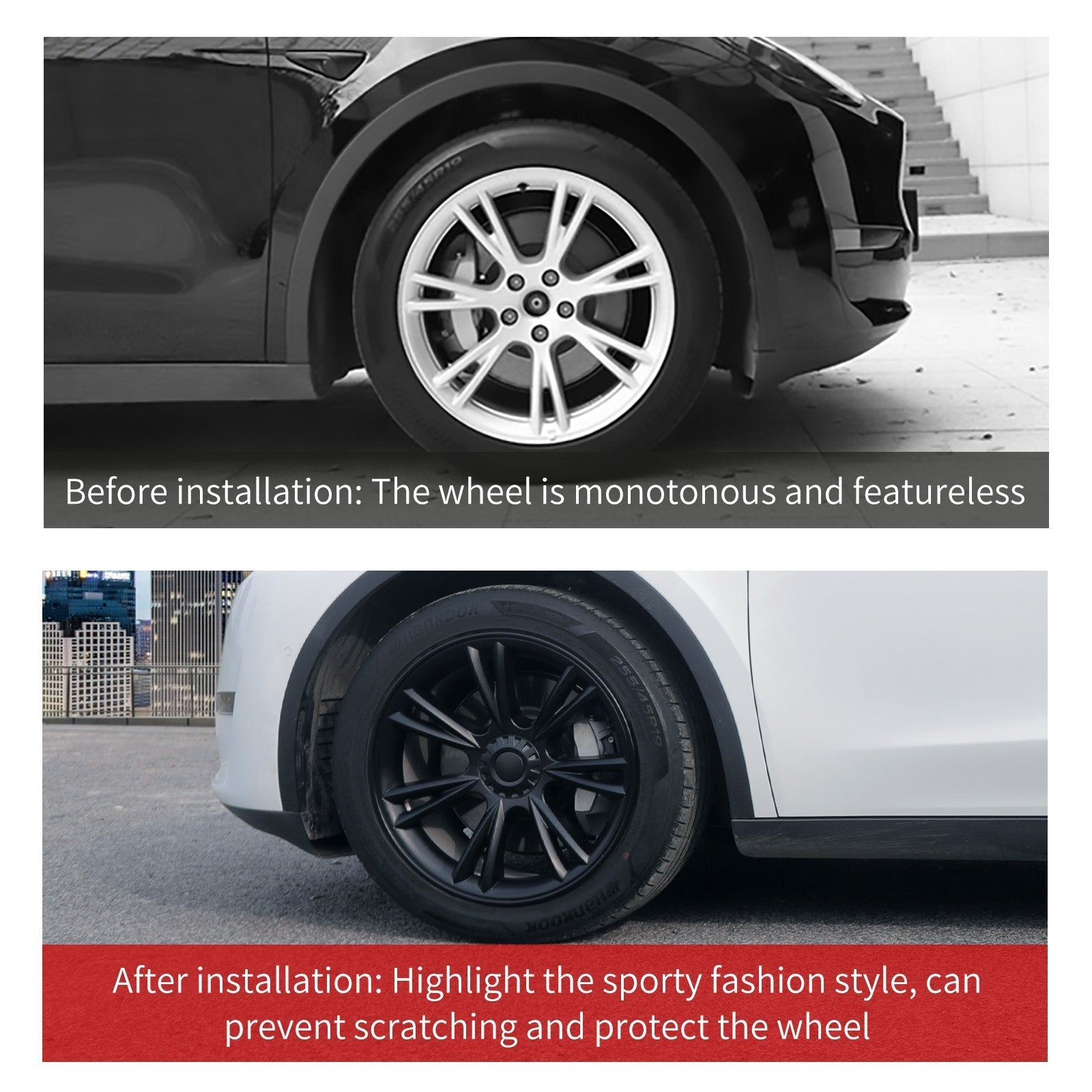 Tesla Model Y Hub Caps 19'' Sport Style Wheel Cover Tesla Tire Accessories Tesstudio? 