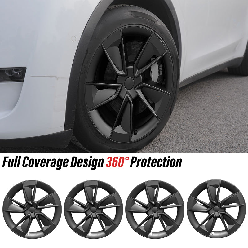 Tesstudio Tesla Model Y Juniper Hubcap X Style 19'' YB Knife Wheel Covers
