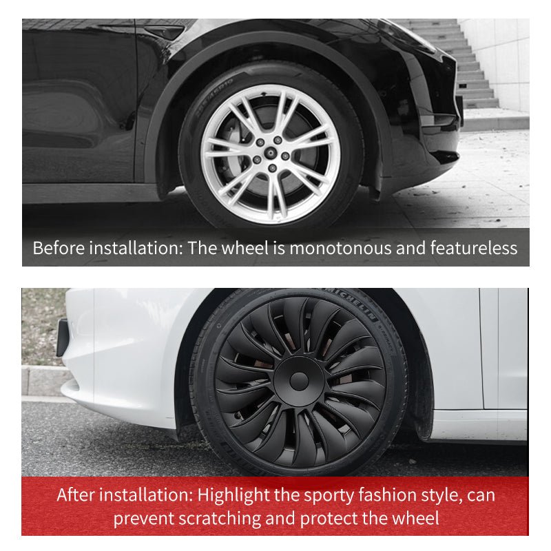 Tesla Model Y Protector Cover Kit 19'' Classic Storm Style Wheel Cover Model Y  Center Caps Tesstudio? 