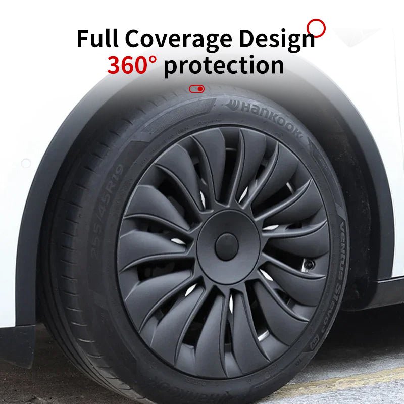 Tesla Model Y Protector Cover Kit 19'' Classic Storm Style Wheel Cover Model Y  Center Caps Tesstudio? 
