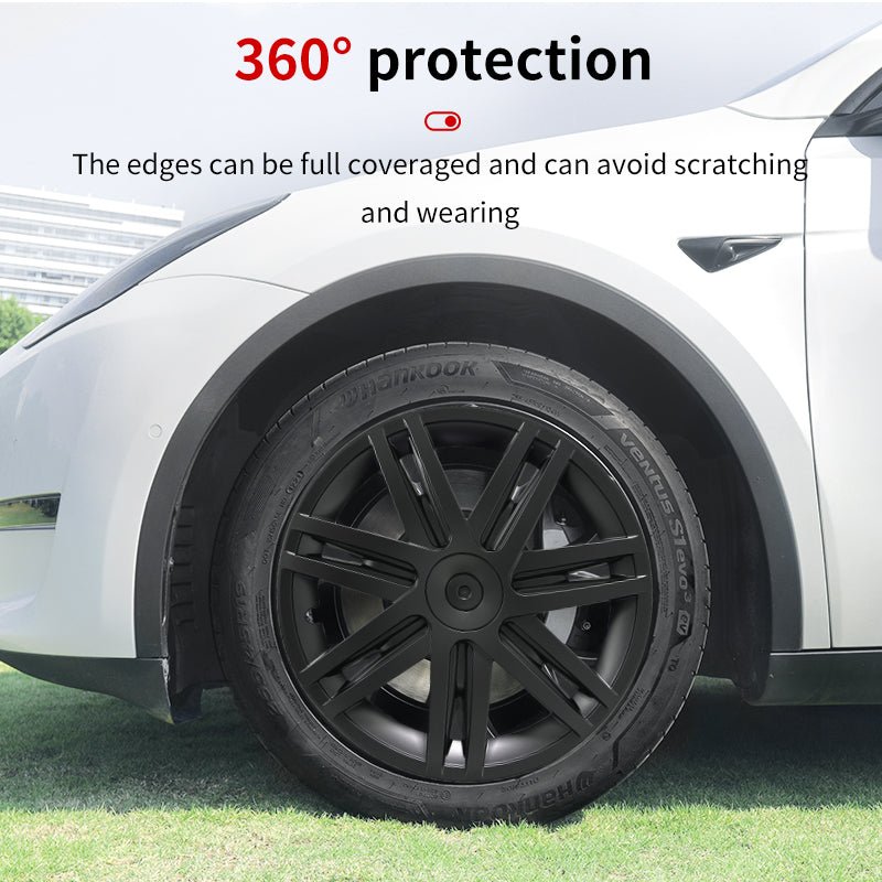 Tesla Model Y Wheel Hub Cap 19'' Star Style Wheel Cover Model Y Full Coverage Hubcap Tesstudio?