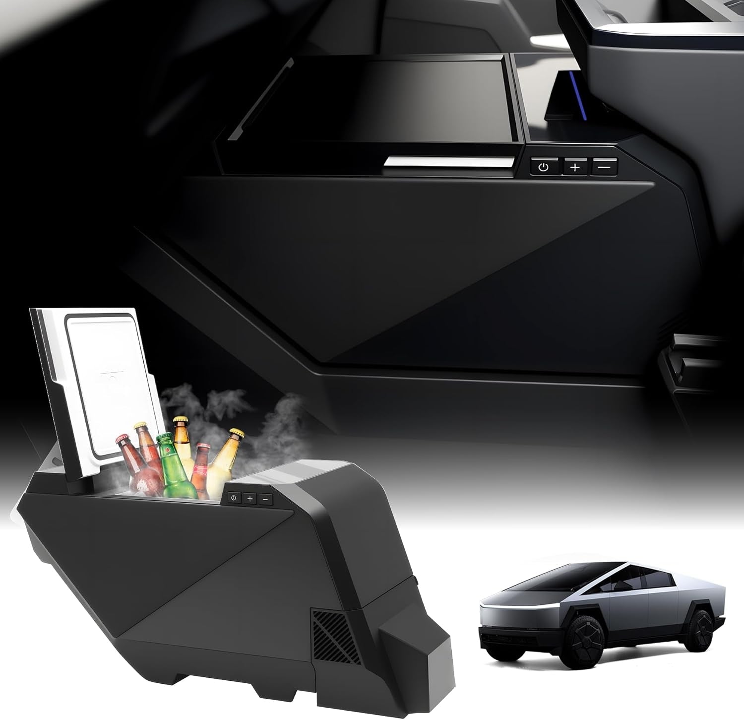 Tesstudio Cooler Fridge 18L Center Console Floor Refrigerator For Tesla Cybertruck