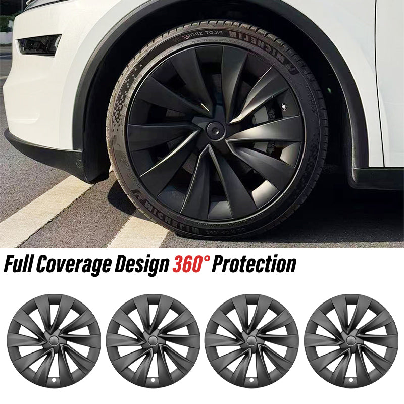Tesstudio 19 inch/20 inch X Style YB Turbine Knife Wheel Covers for Tesla Model Y Juniper