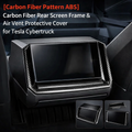 Tesstudio Carbon Fiber Rear Screen Frame & Air Vent Protective Cover for Tesla Cybertruck ¨C Premium ABS Protection