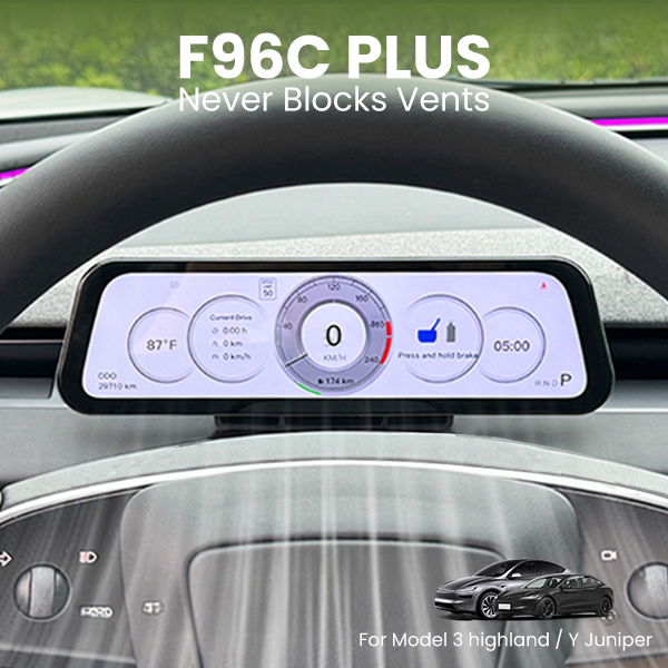 Tesstudio F96C CarPlay Screen Dashboard Touchscreen Display For Tesla Model 3/Y /Model Y Juniper/Model 3 Highland