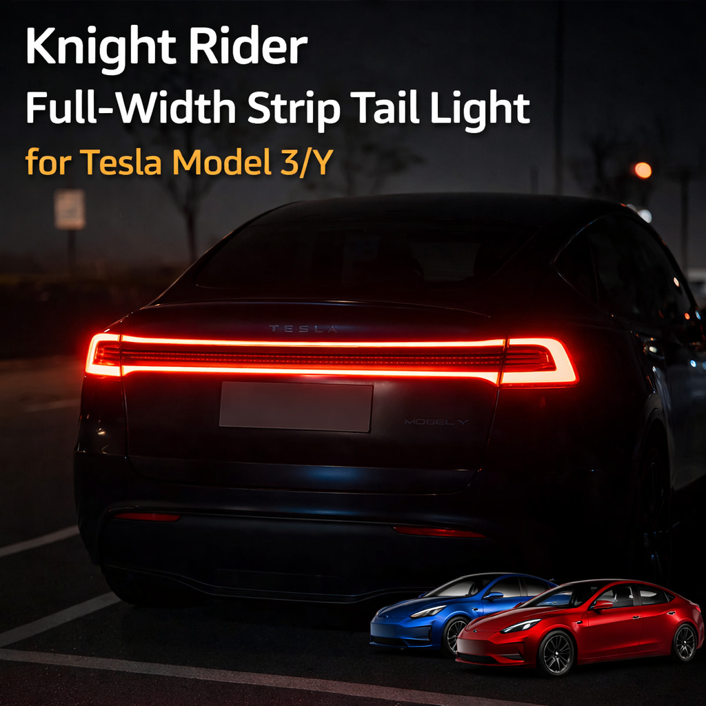 Tesstudio Knight Rider Full-Width Strip Tail Light for Tesla Model 3 & Y