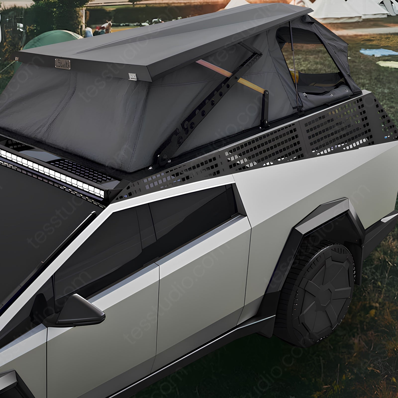 Tesstudio Overland Bed Rack for Tesla Cybertruck