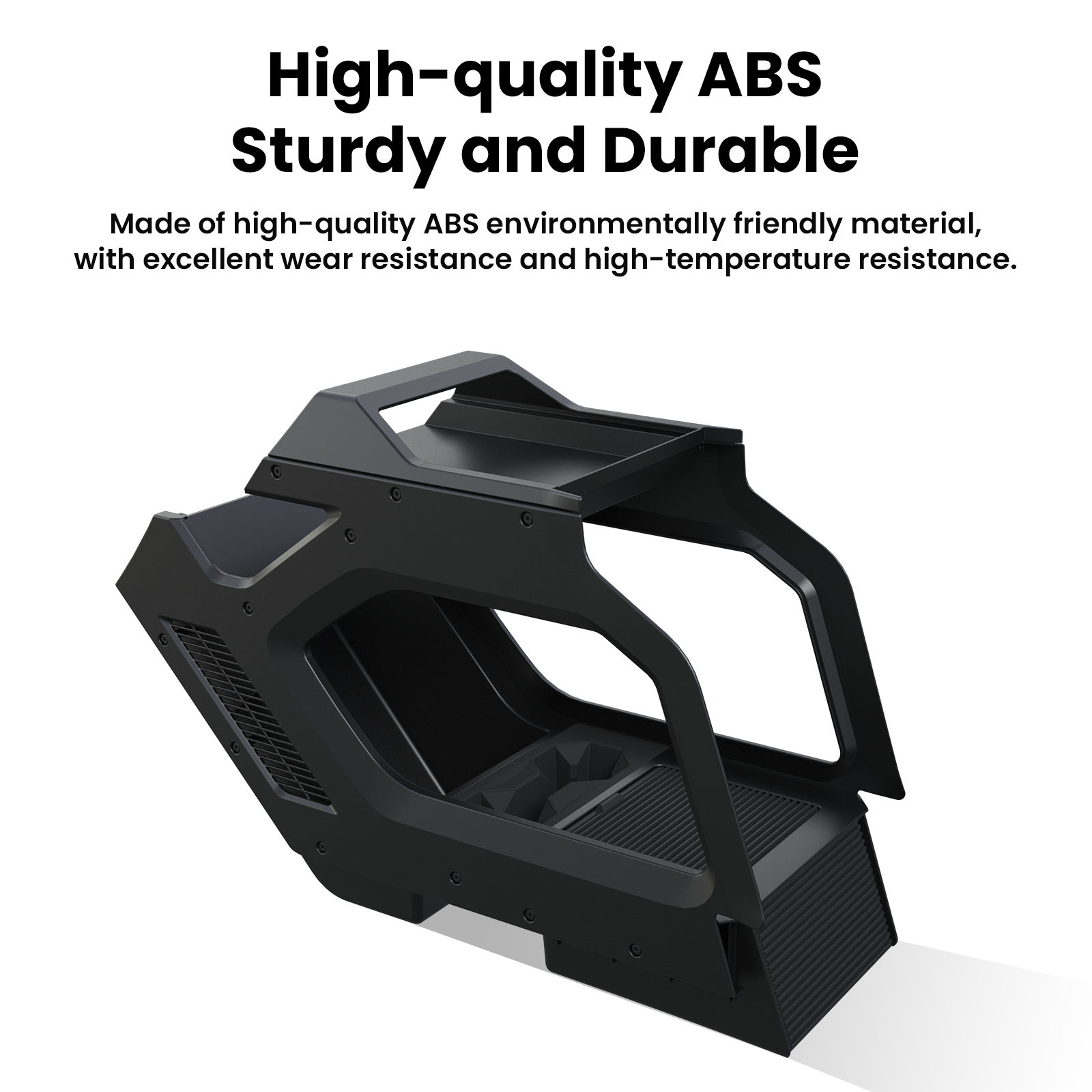 Tesstudio Cybertruck Lower Console Side Storage Box ¨C Double-Layer ABS Organizer with Cup Holder (2024+)