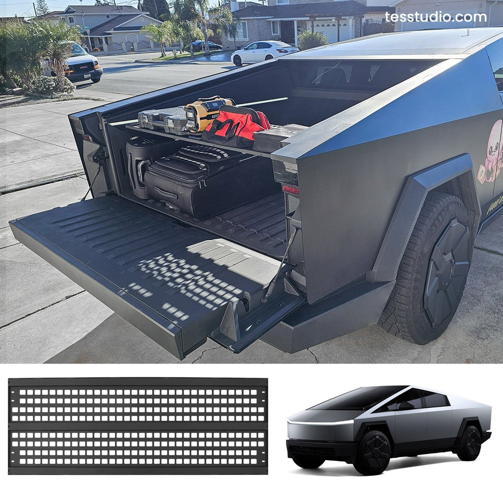 Tesstudio Tesla Cybertruck Vault Cargo Divider Truck Accessories Molle Trunk Bed Divider 