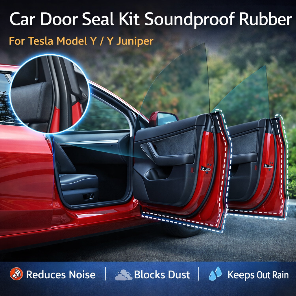 Tesstudio Tesla Model Y & Y Juniper Door Seal Kit ¨C Noise Reduction & All-Weather Protection