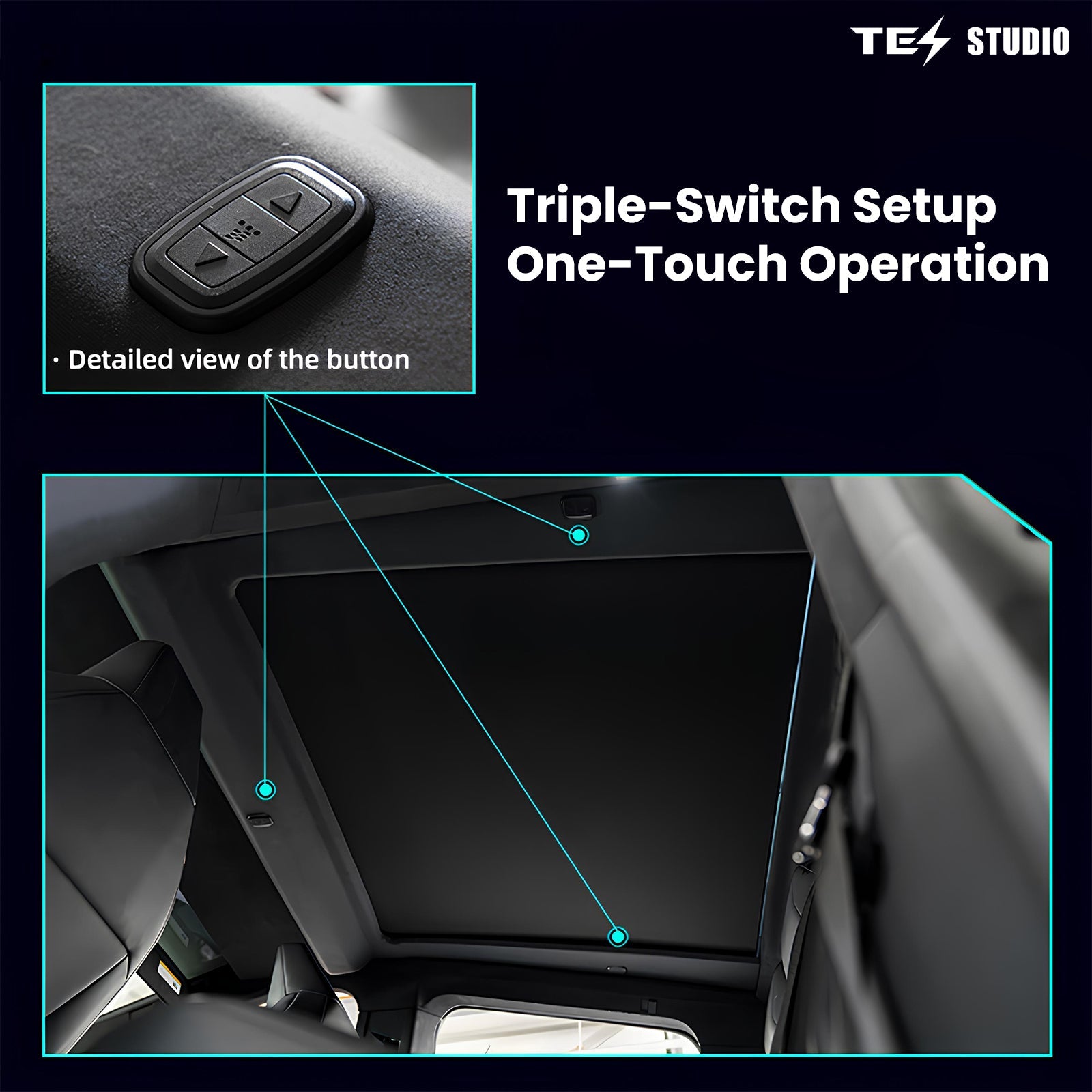 Tesla Cybertruck Electric Sunshade Cybertruck Powered Glass Roof  Sunshade Cybertruck Accessories Tesstudio?