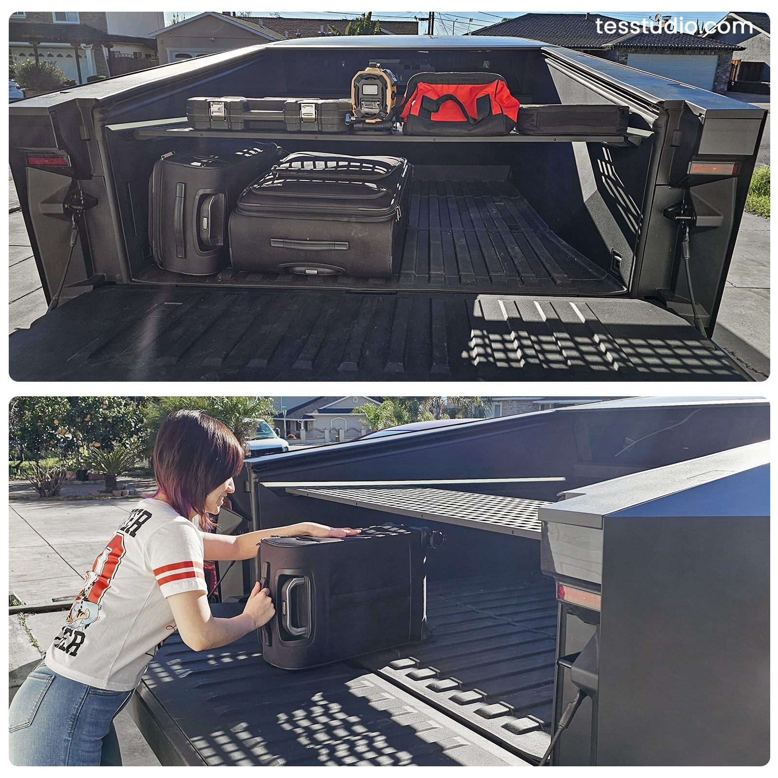 Tesla Cybertruck Vault Cargo Divider Truck Accessories Molle Trunk Bed Divider Tesstudio?