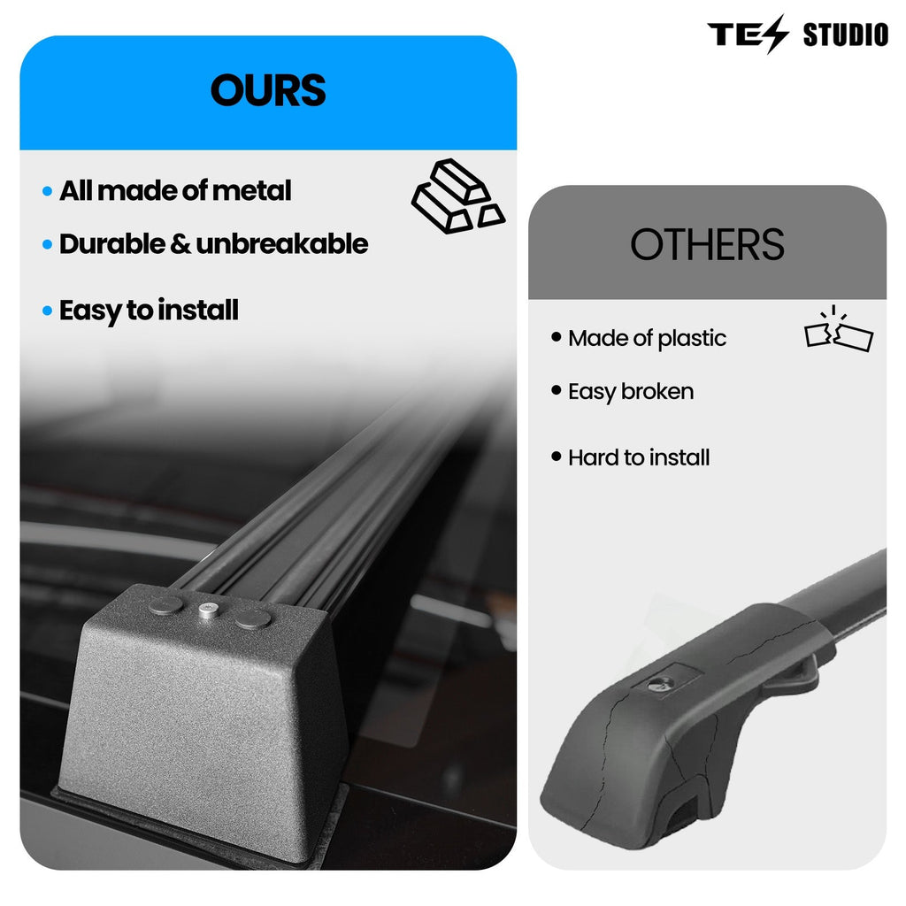 Tesla Cybertruck Accessories Crossbar Roof Rack Rooftop Off-Road Cross Bar Cargo Rack Rails Carrier Tesstudio? 