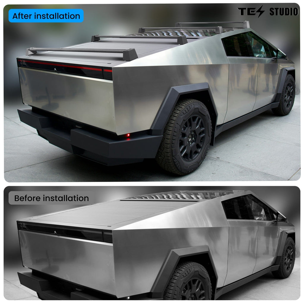 Tesla Cybertruck Accessories Crossbar Roof Rack Rooftop Off-Road Cross Bar Cargo Rack Rails Carrier Tesstudio? 
