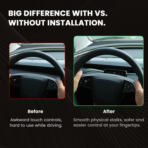 2026 Turn Signal & Gear Shift Stalk With Mini Display For Tesla Model 3 Highland / Y Juniper