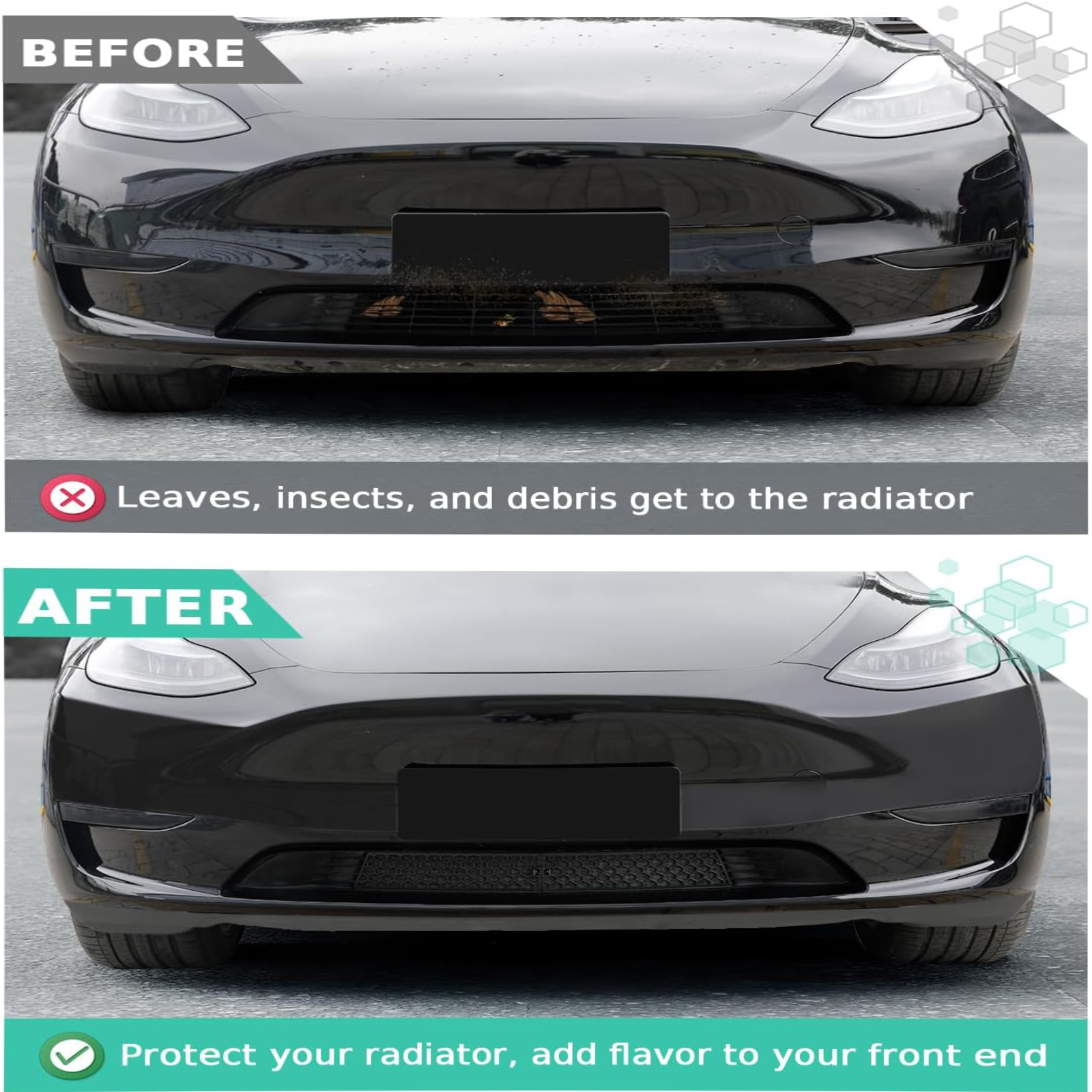 2025 2026 ABS Front Grill Mesh Insert For model Y Juniper 2025 Insect Protection Accessories