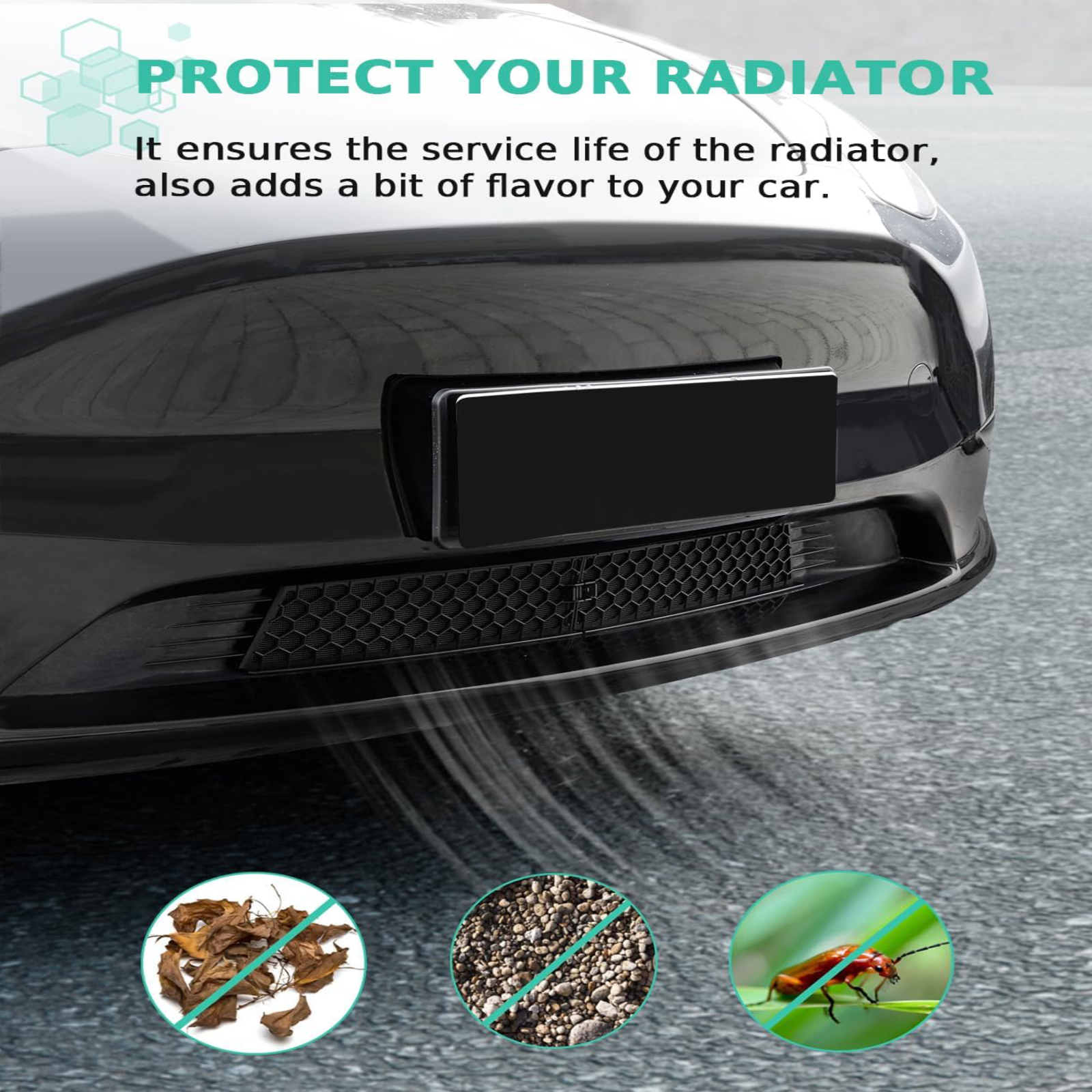 2025 2026 ABS Front Grill Mesh Insert For model Y Juniper 2025 Insect Protection Accessories